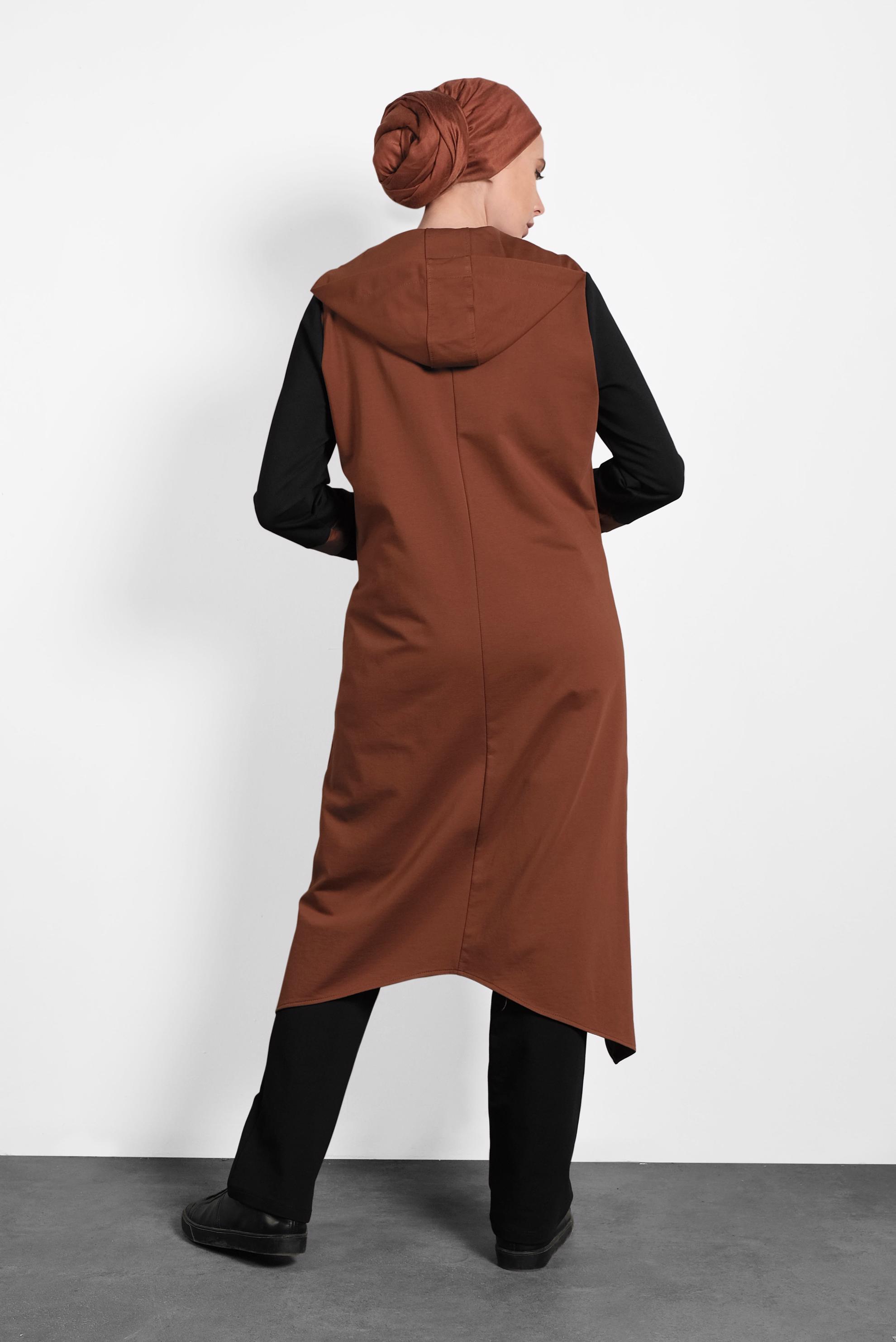 Hijab clothing ORANGE ASYMMETRIC CUT TRACKSUIT 40294