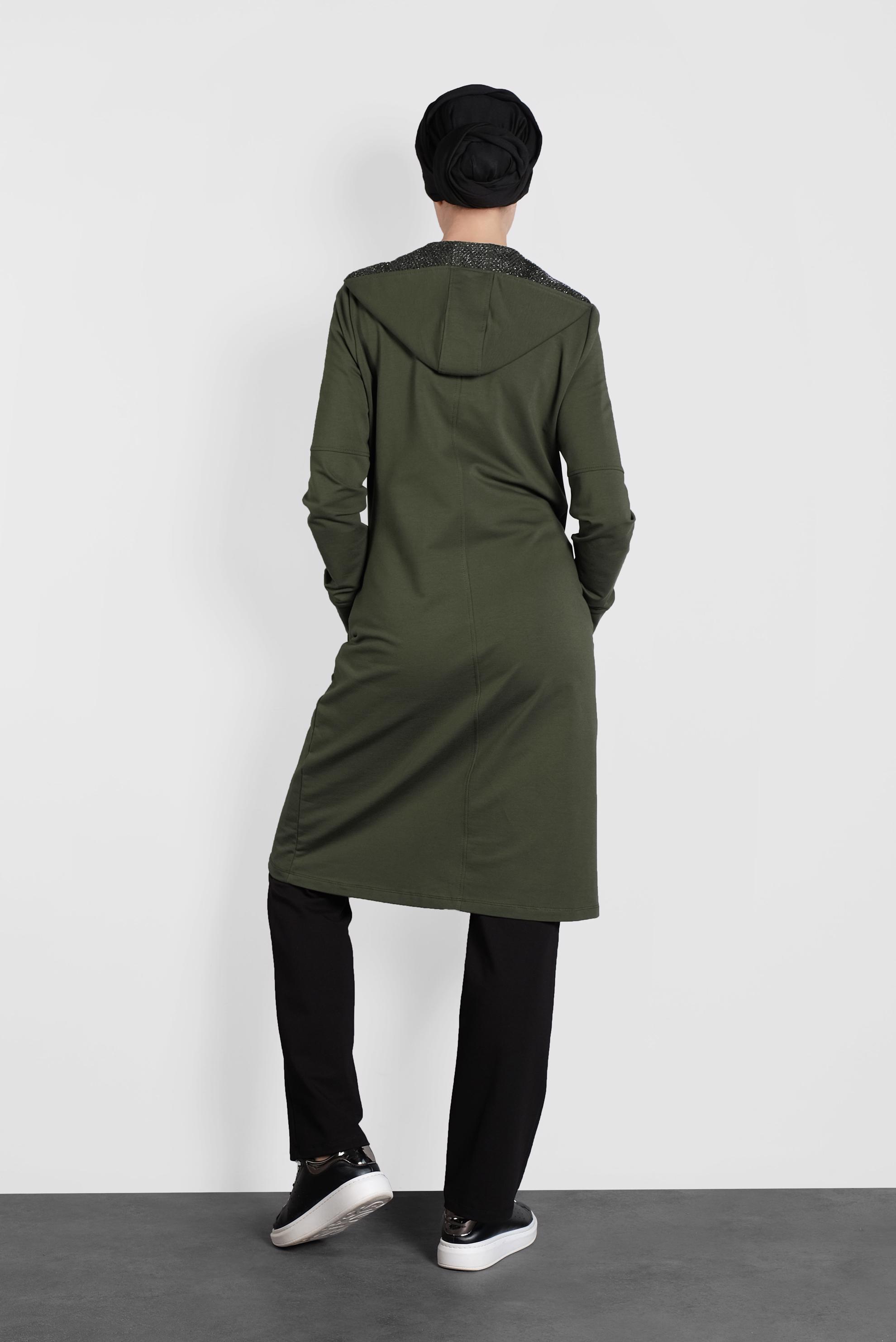 Vêtements hijab KAKI SURVÊTEMENT À CAPUCHE 40295