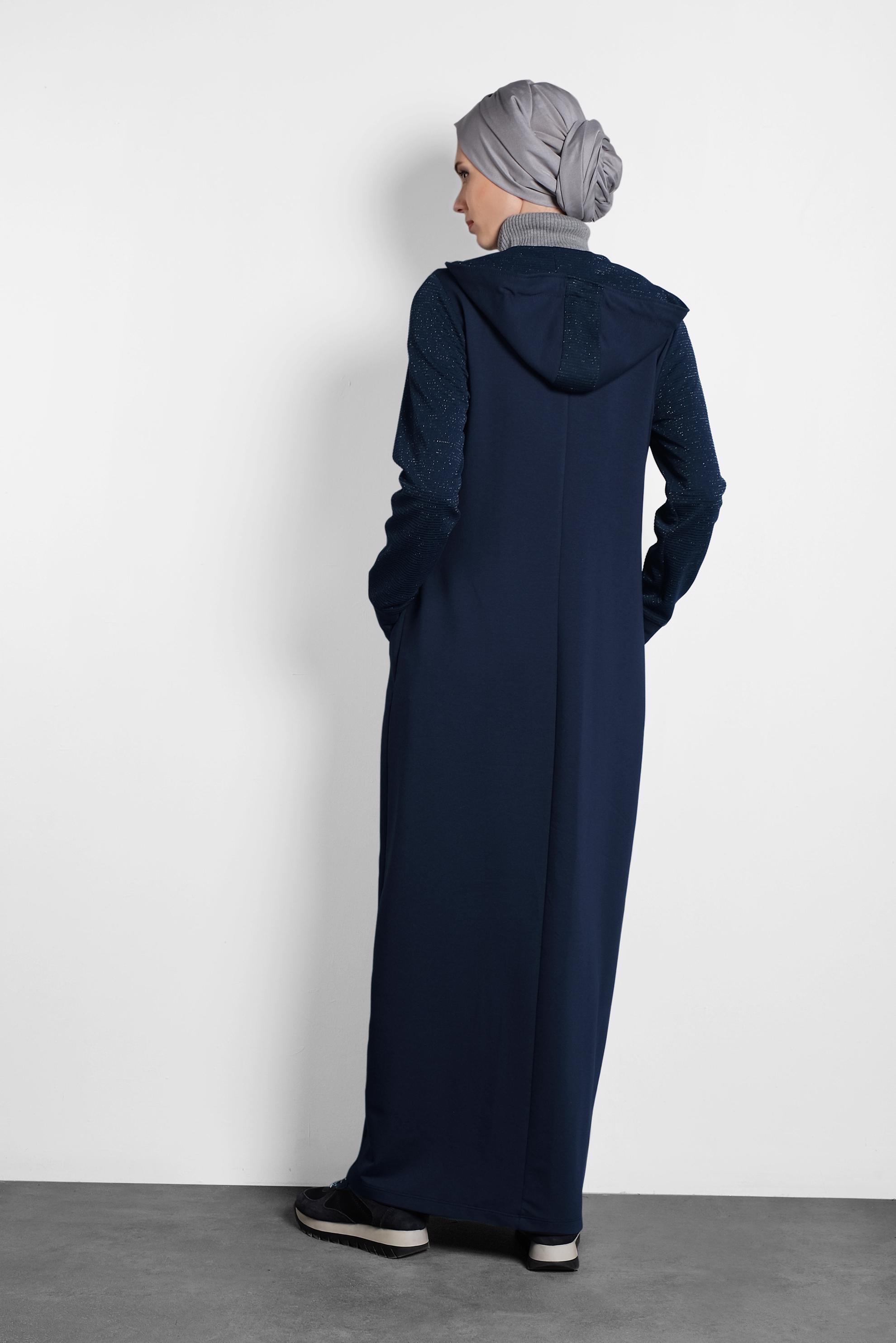 Tesettür giyim LACİVERT FERMUARLI EŞOFMAN TUNİK 40316