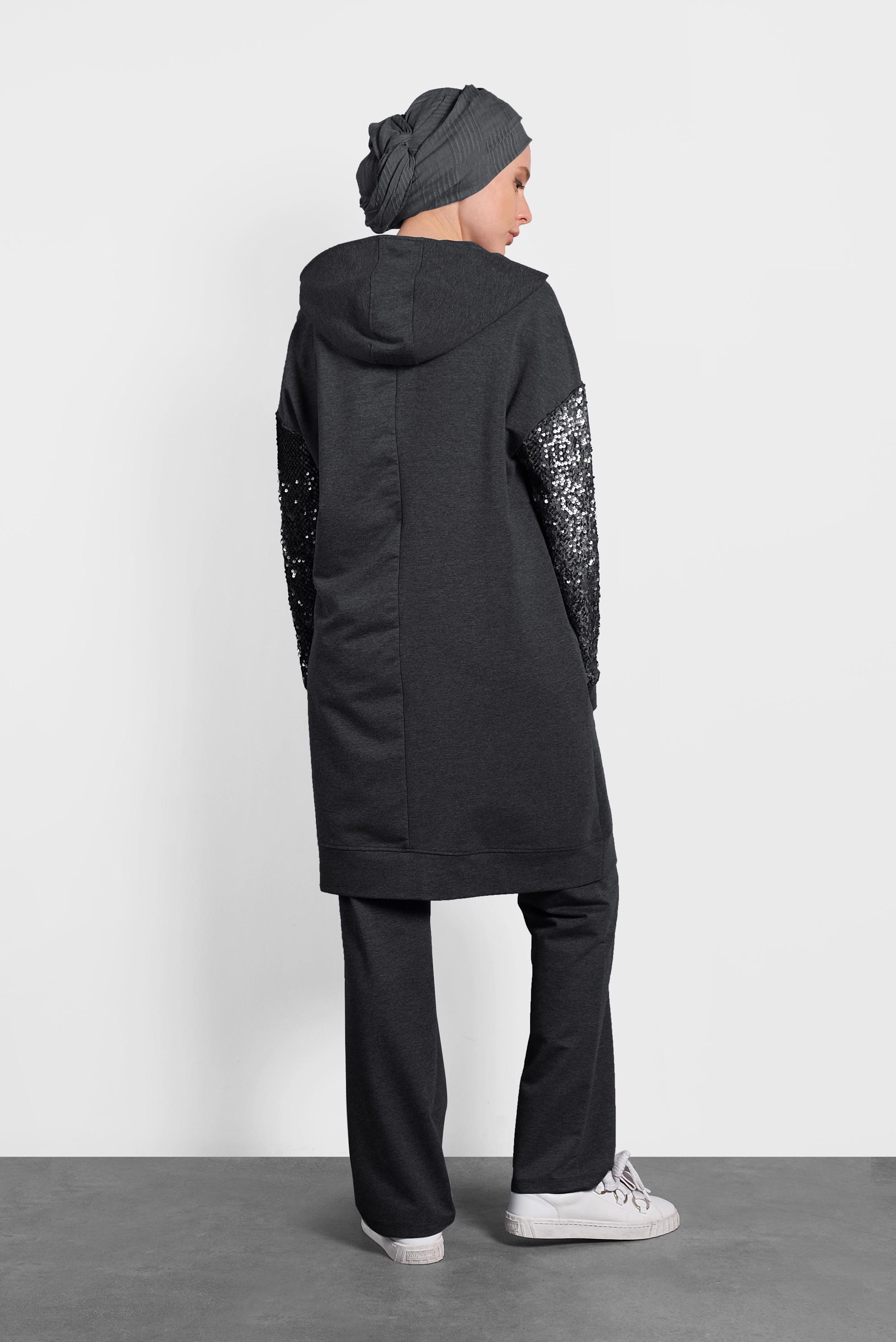 Vêtements hijab GRIS SURVÊTEMENT À SEQUINS 40327 