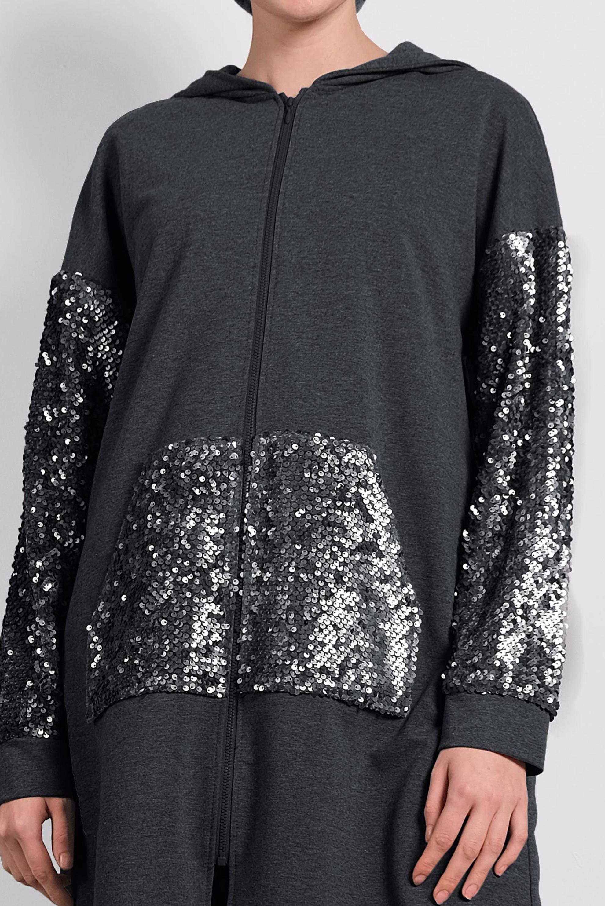 Vêtements hijab GRIS SURVÊTEMENT À SEQUINS 40327 