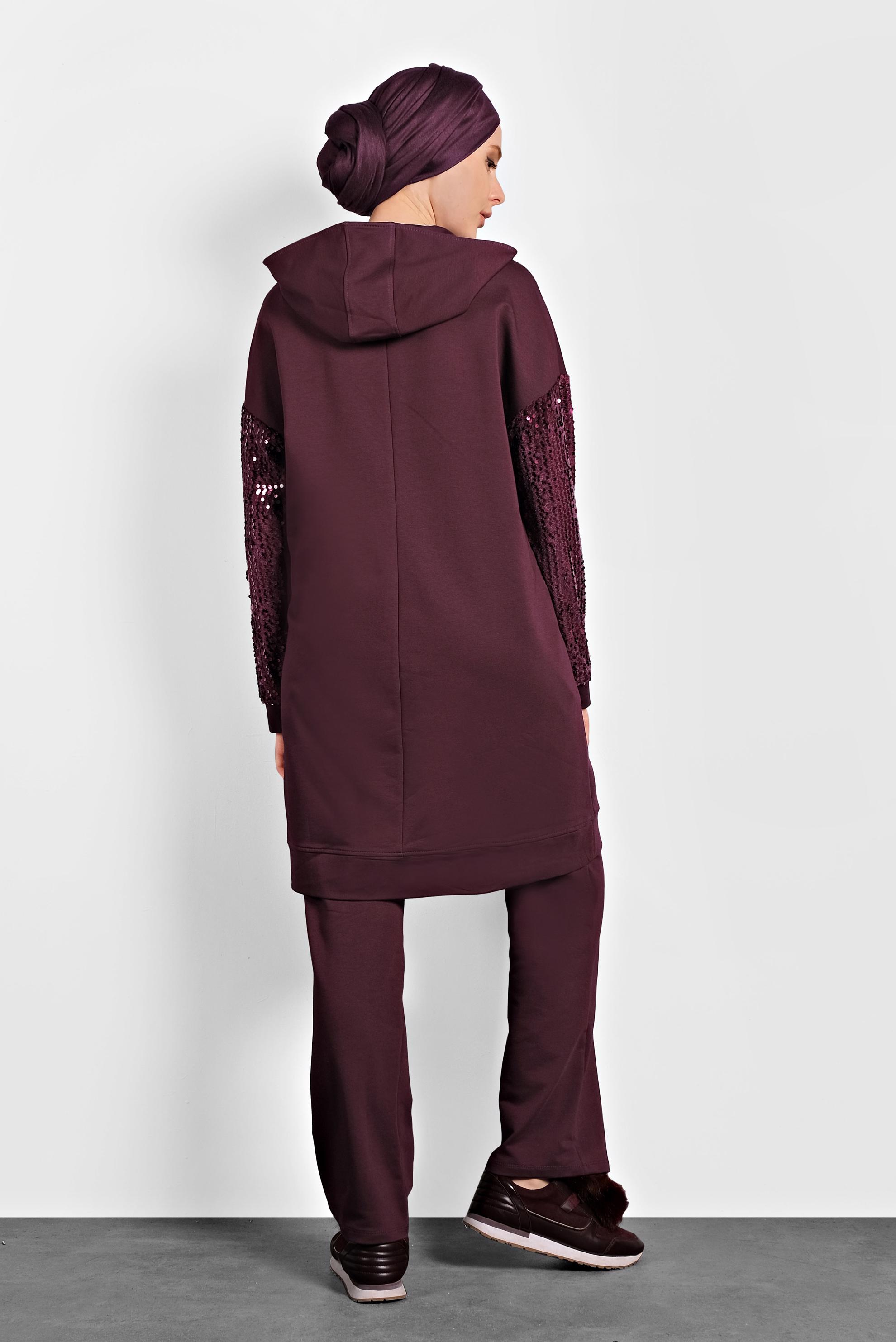 Vêtements hijab PRUNE SURVÊTEMENT À SEQUINS 40327 