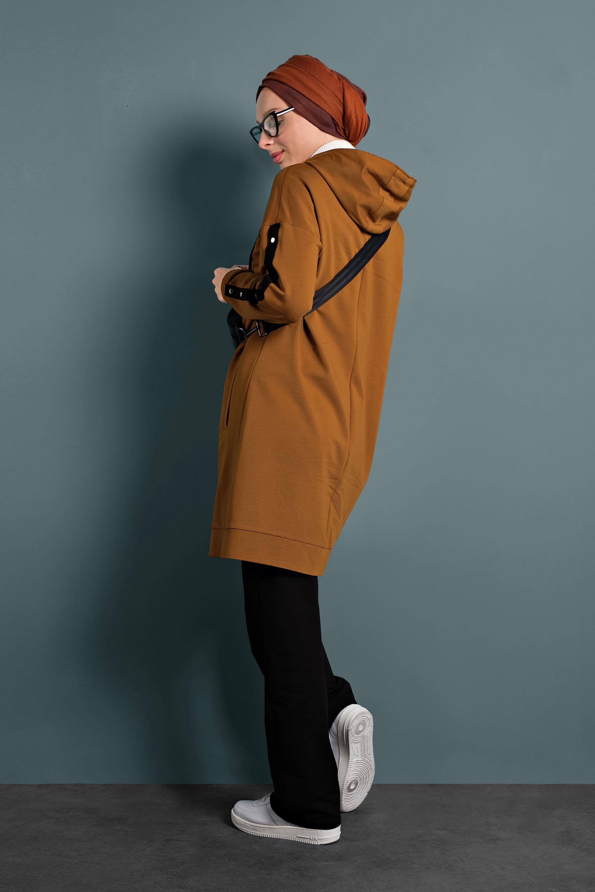 Hijab clothing YELLOW ZIPPED COTTON TRACKSUIT 40343