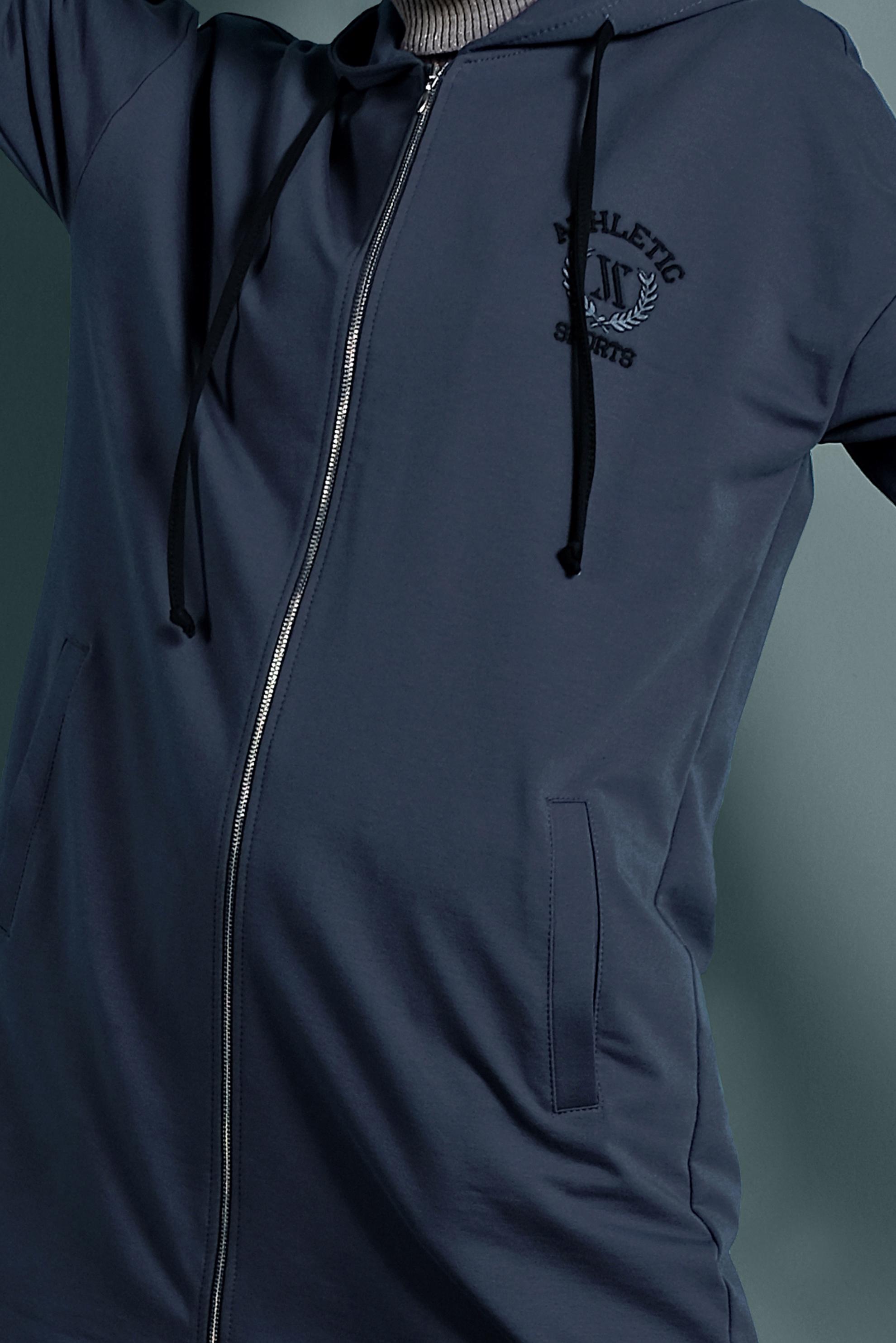 Vêtements hijab BLEU MARINE SURVÊTEMENT EN COTON À ZIPPÉ 40343