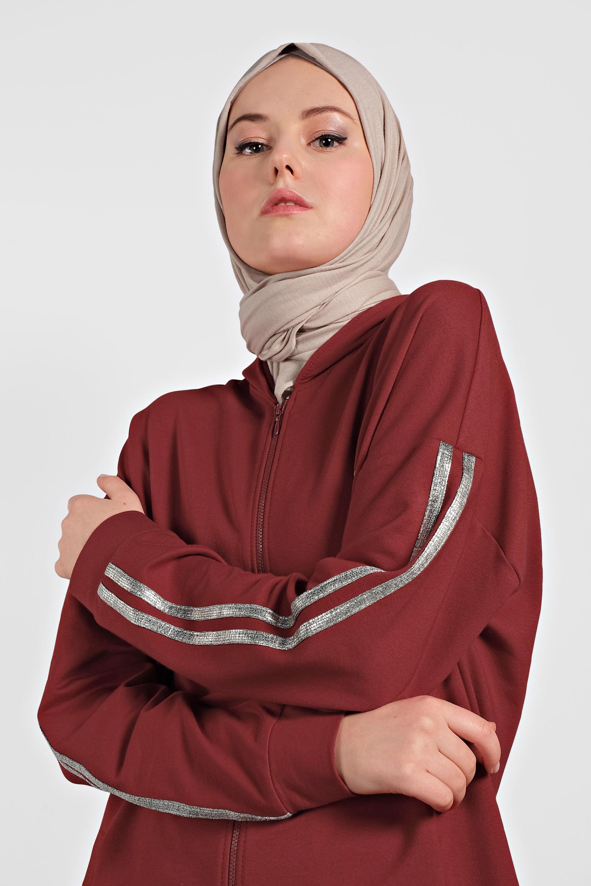 Hijab clothing RED STRIPPED TRACKSUIT 40344 