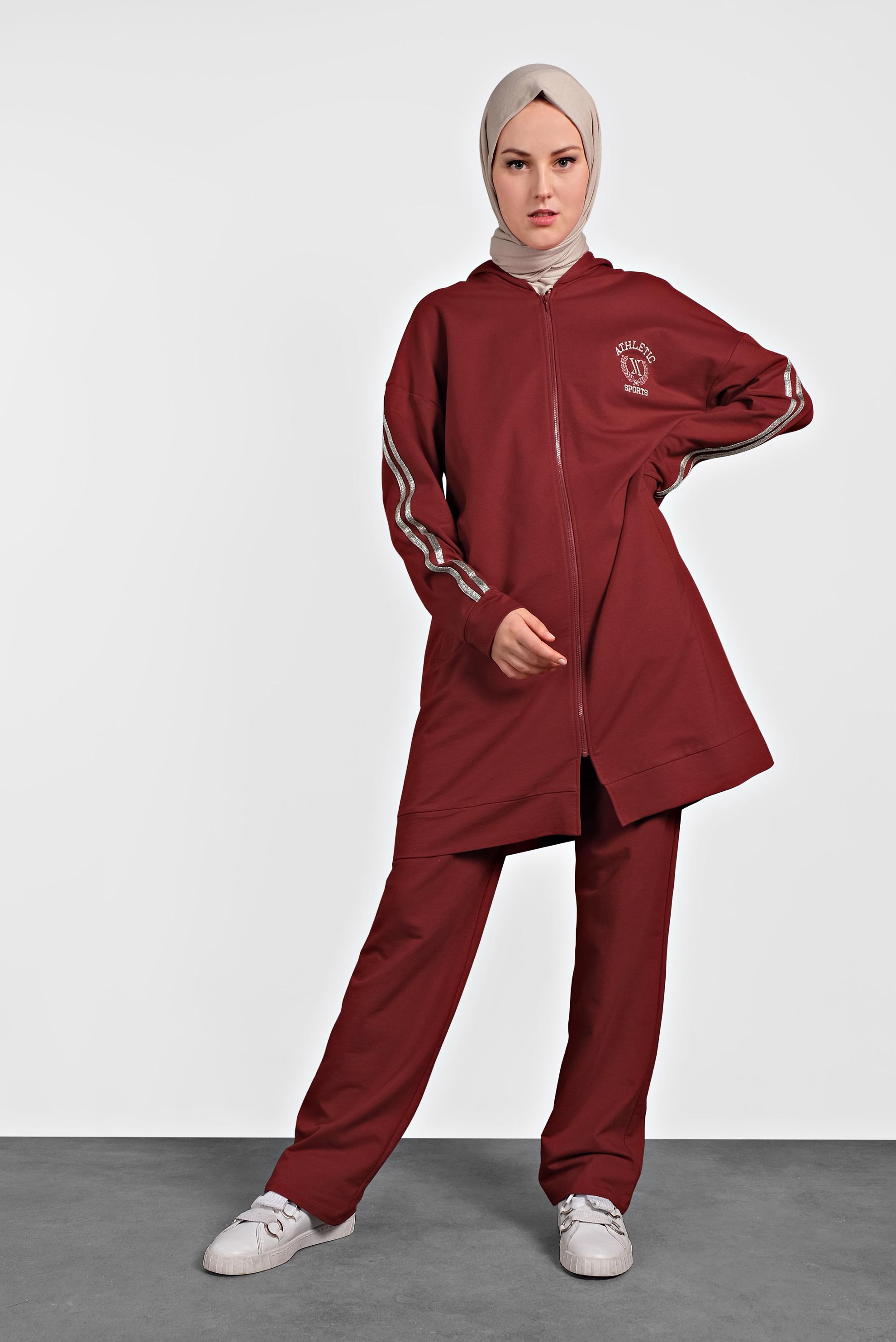 Hijab clothing RED STRIPPED TRACKSUIT 40344 