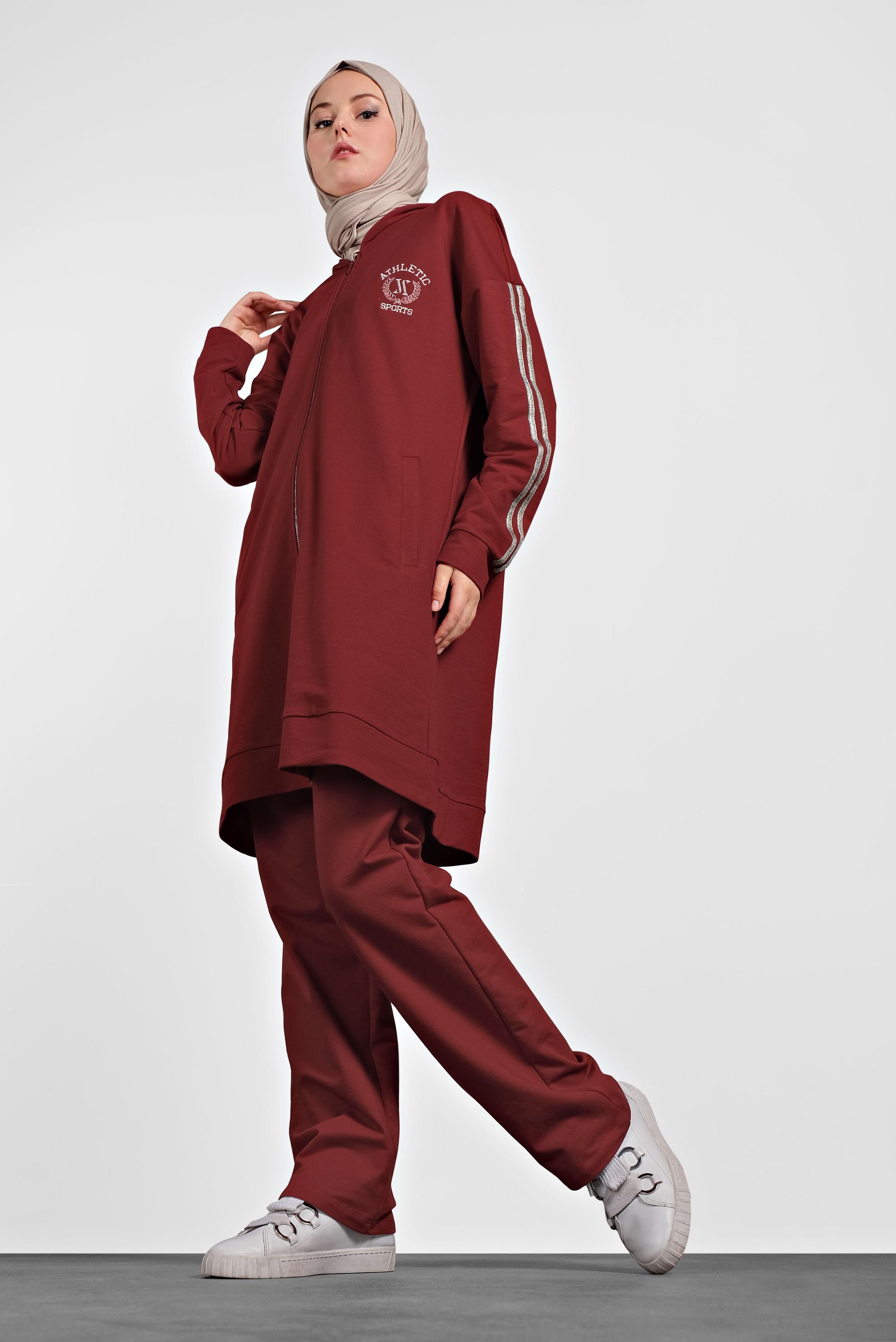 Hijab clothing RED STRIPPED TRACKSUIT 40344 
