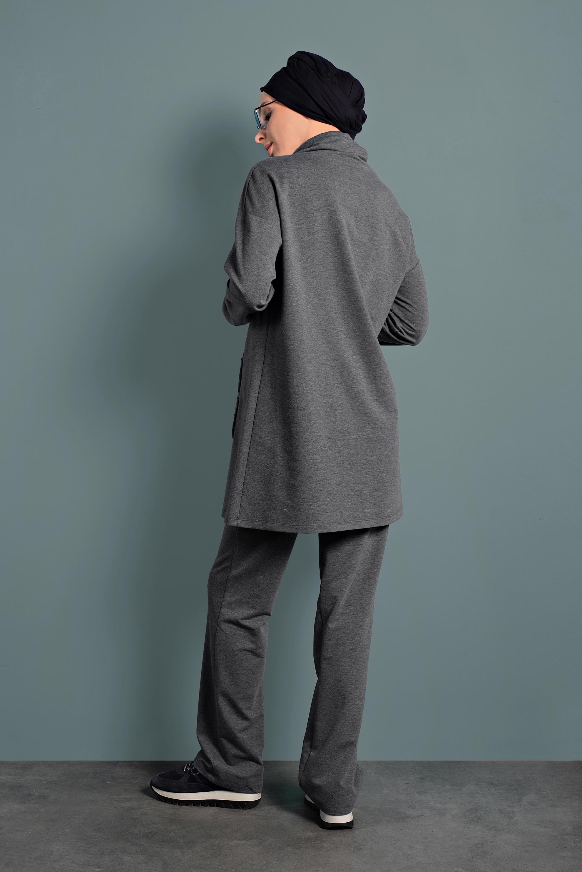 Vêtements hijab GRIS SURVÊTEMENT À SEQUINS 40346