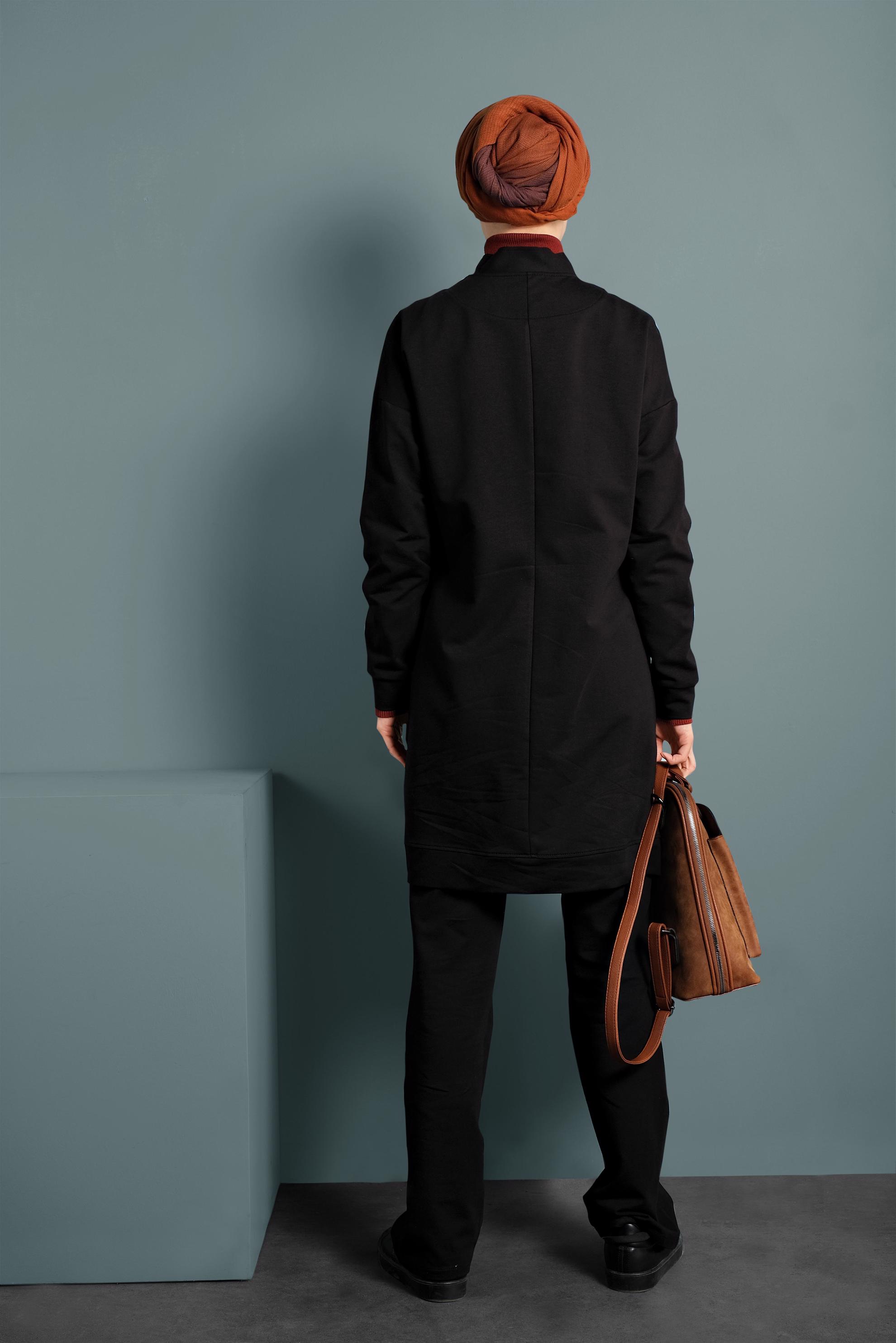 Tesettür giyim SİYAH PUL PAYETLİ EŞOFMAN TAKIMI 40348