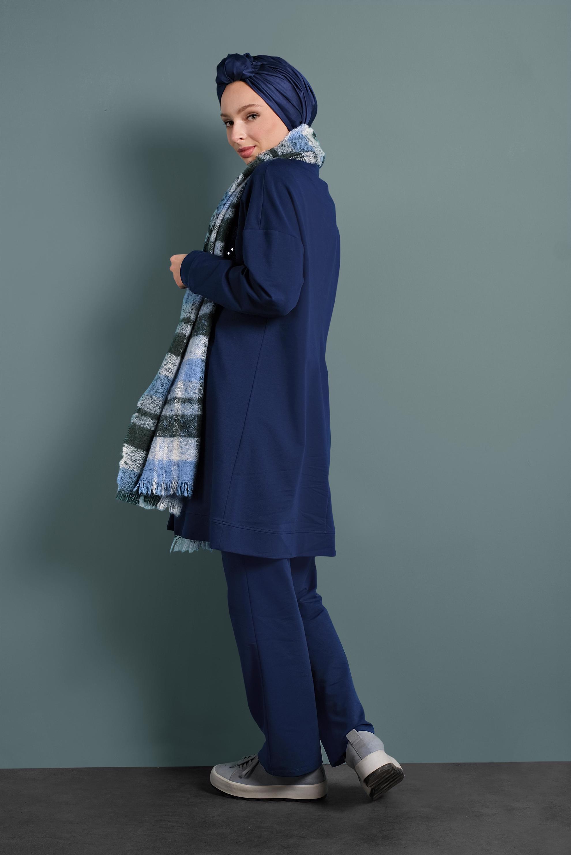 Vêtements hijab BLEU MARINE SURVÈTEMENT À SEQUINS 40348