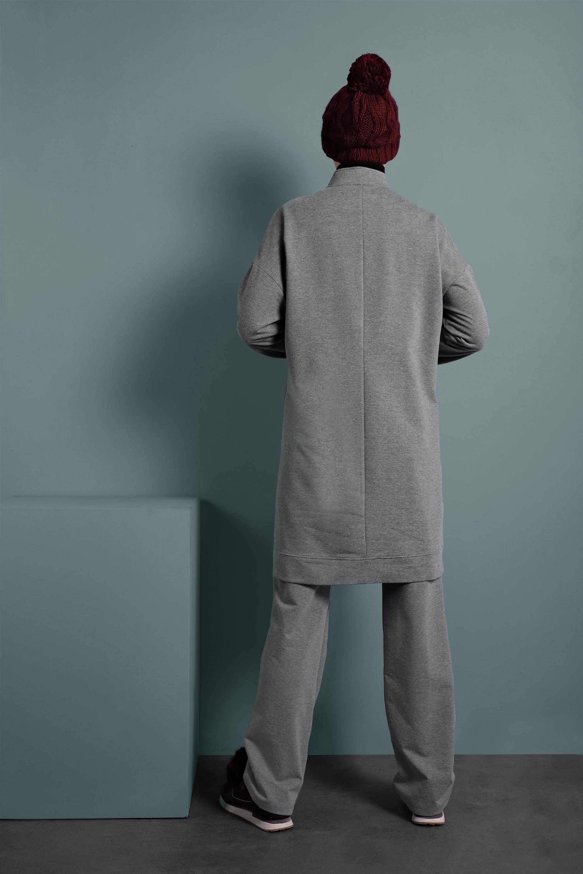 Hijab clothing GREY SEQUINED TRACKSUIT 40348 