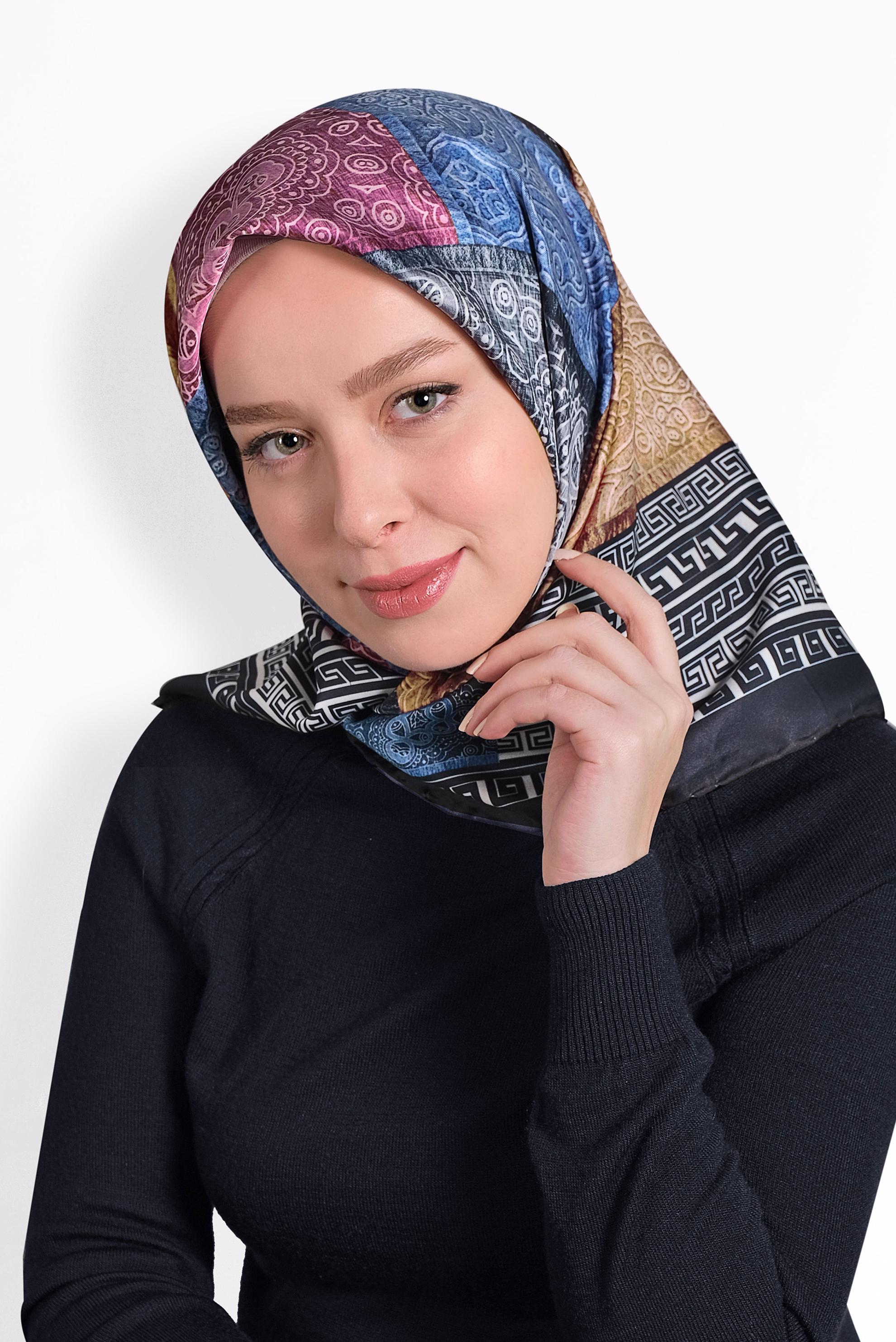 Hijab clothing NAVY BLUE ALVİNA SCARF 8003 