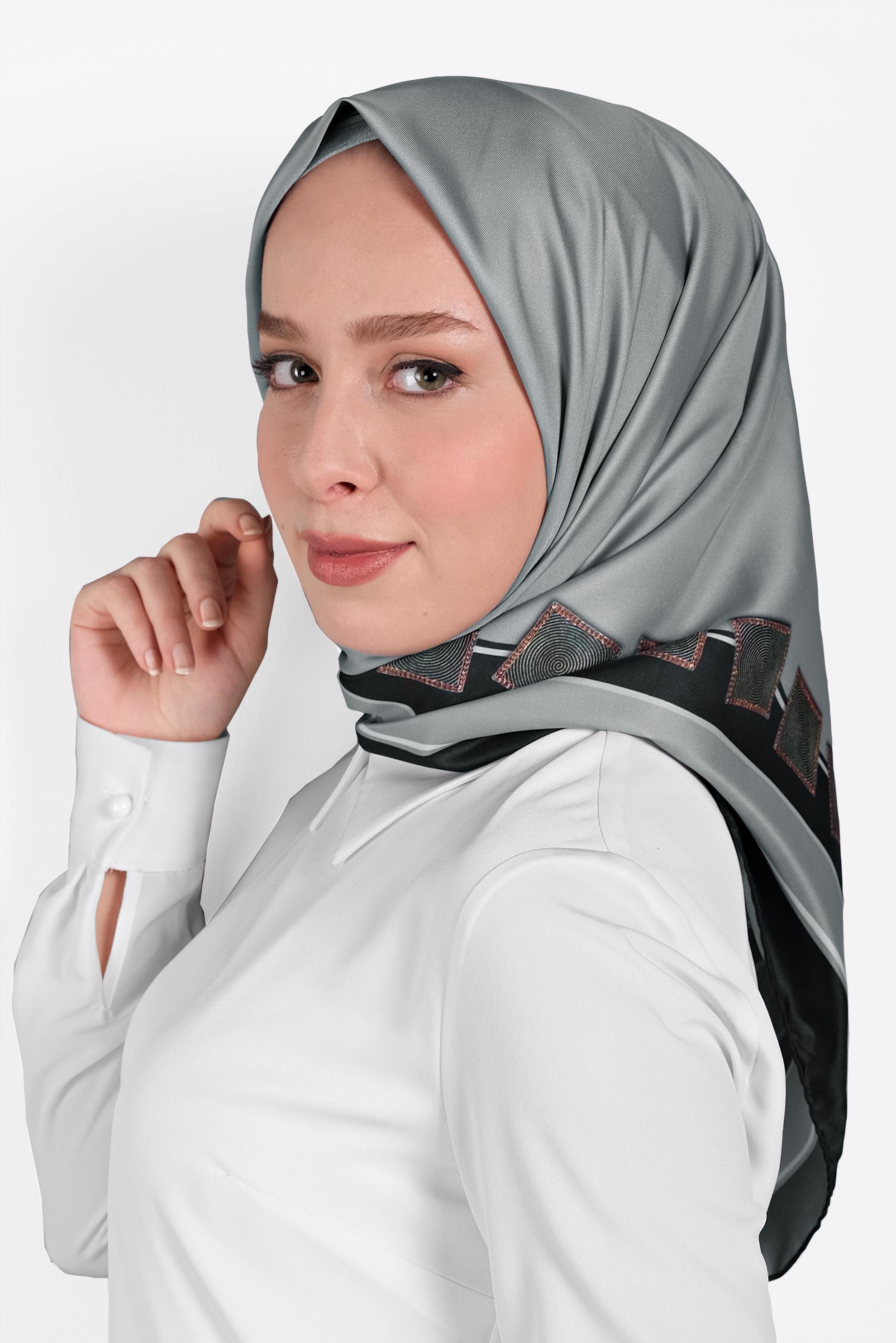 Hijab clothing GREY ALVİNA SCARF 8004 