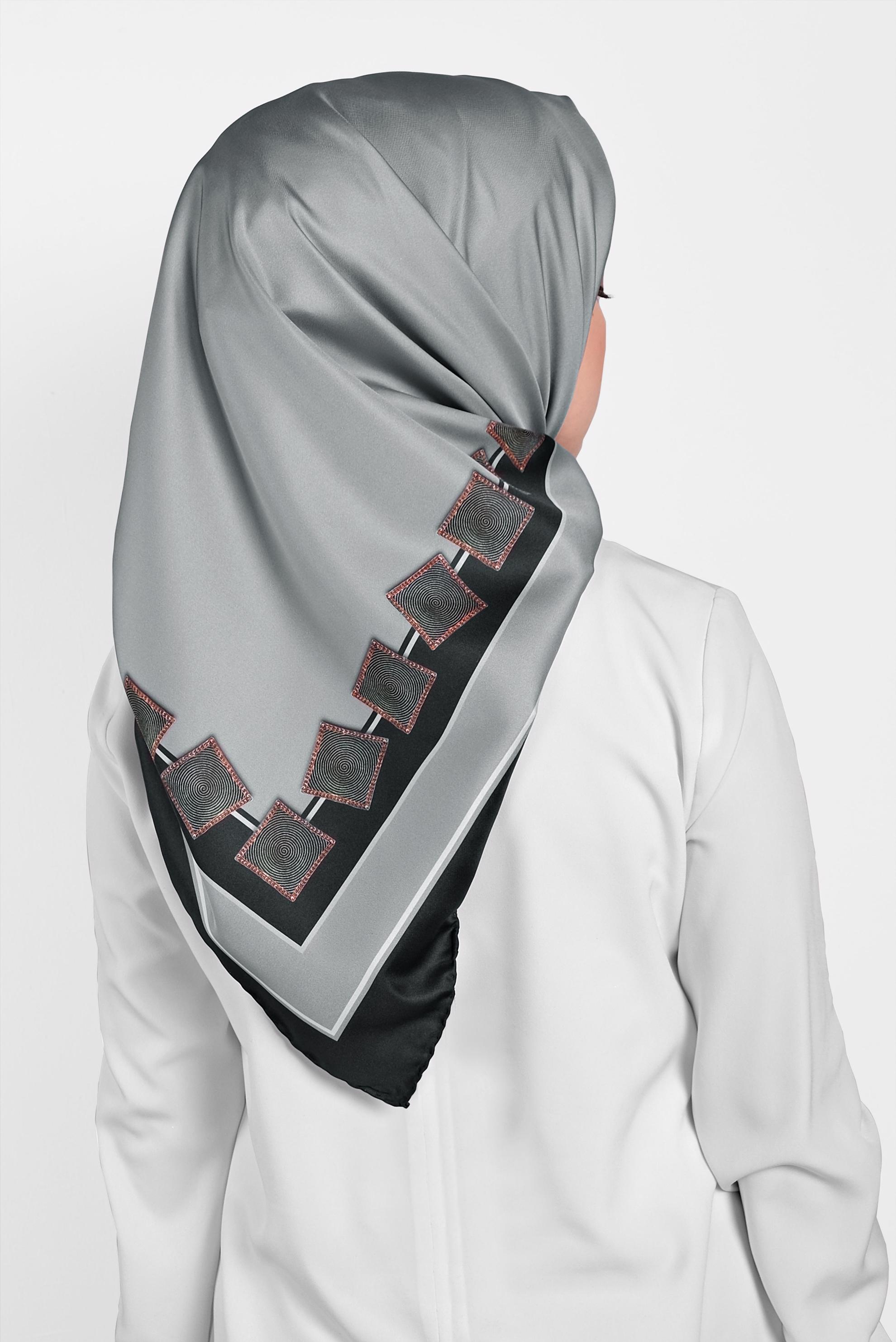 Hijab clothing GREY ALVİNA SCARF 8004 