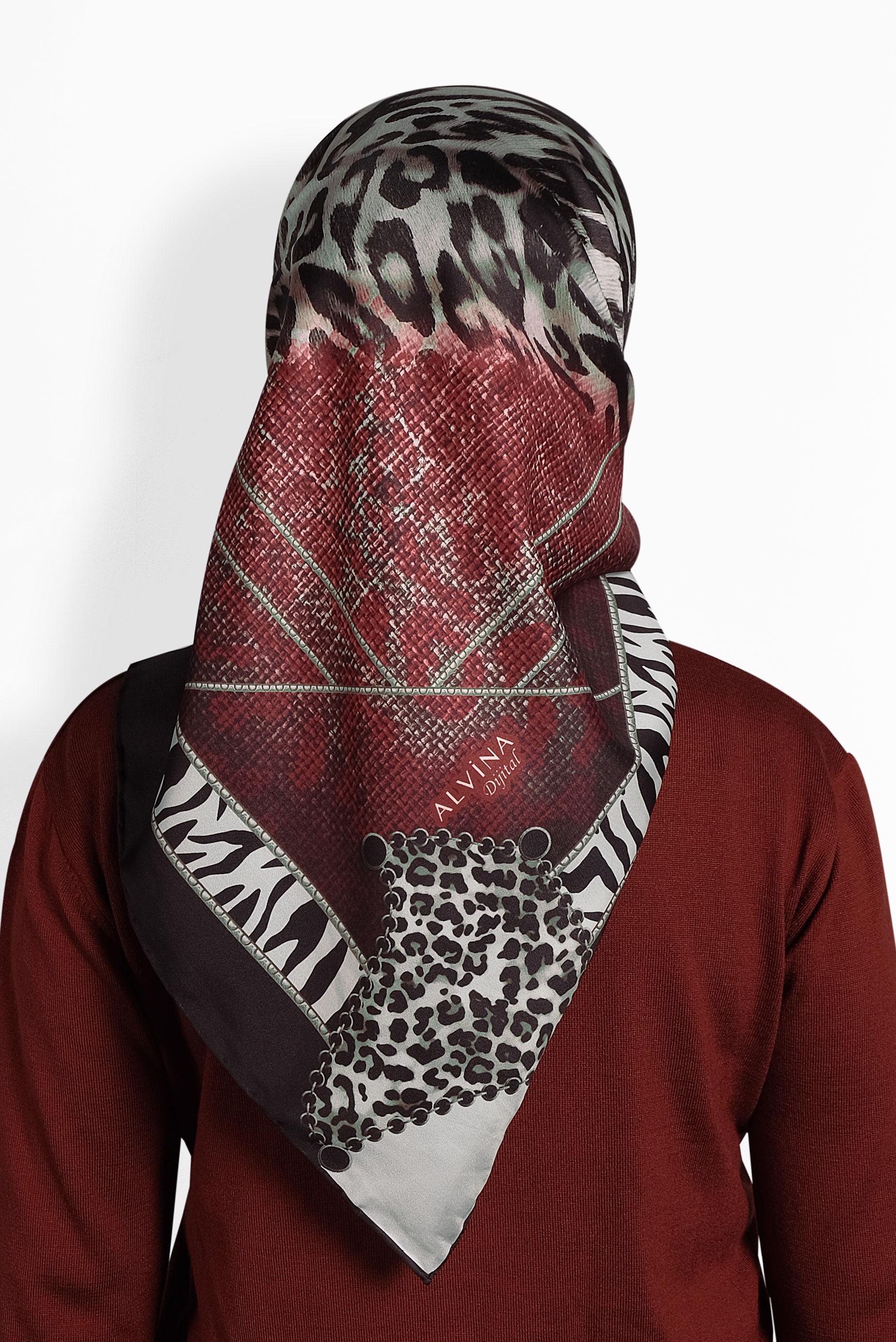 Tesettür giyim SİYAH ALVİNA DİJİTAL EŞARP 8006 