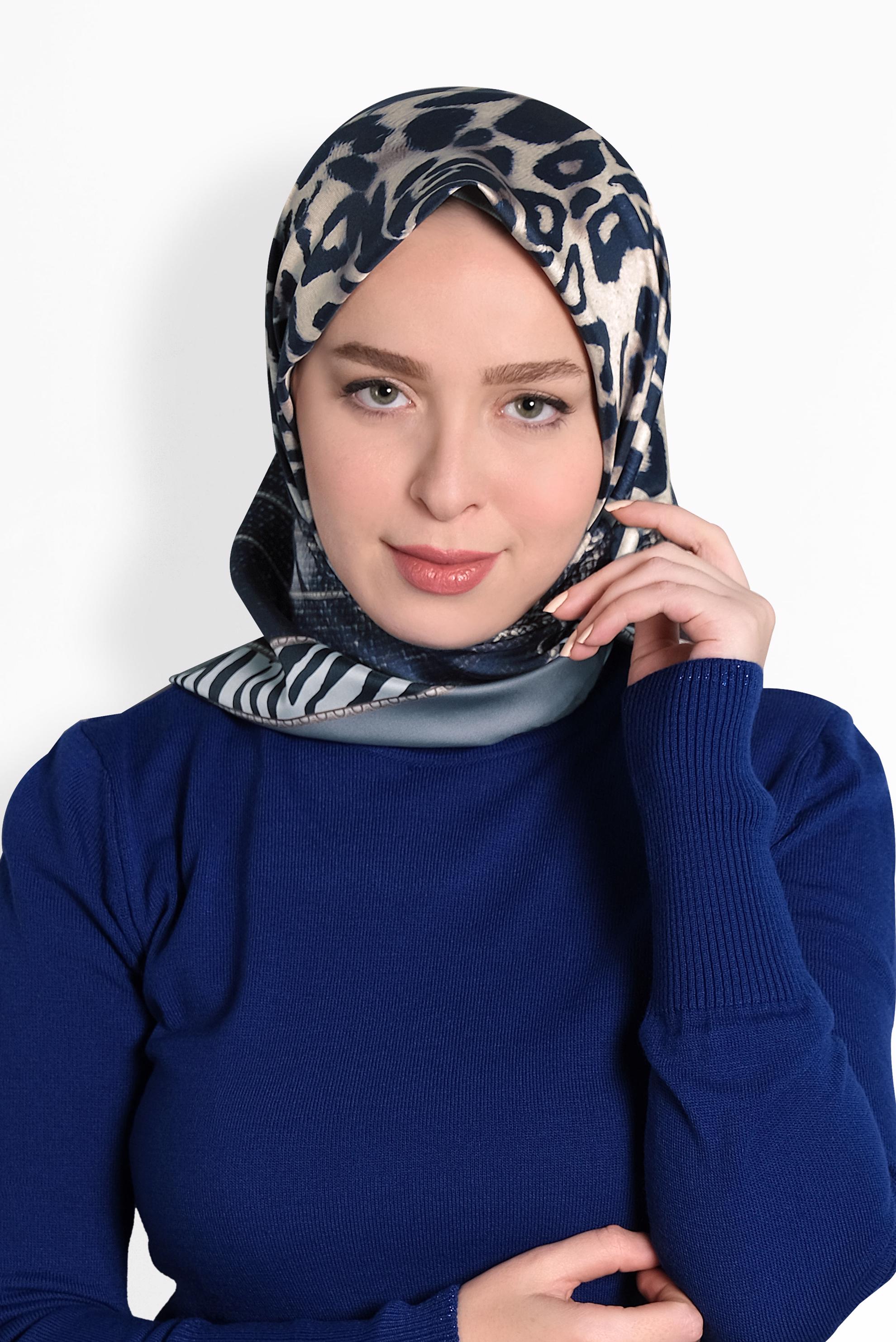 Hijab clothing NAVY BLUE ALVİNA SCARF 8006 