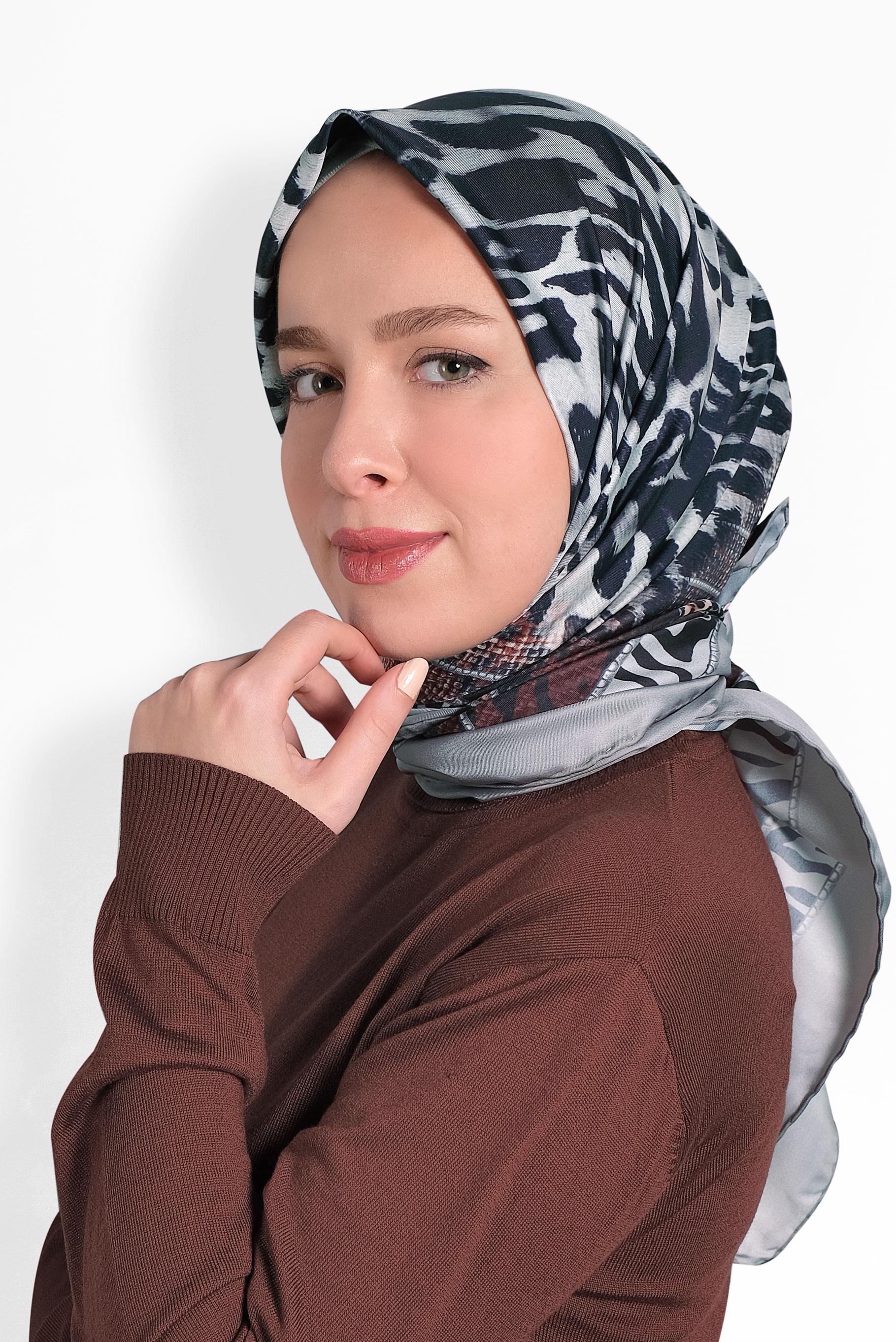 Hijab clothing GREY ALVİNA SCARF 8006 