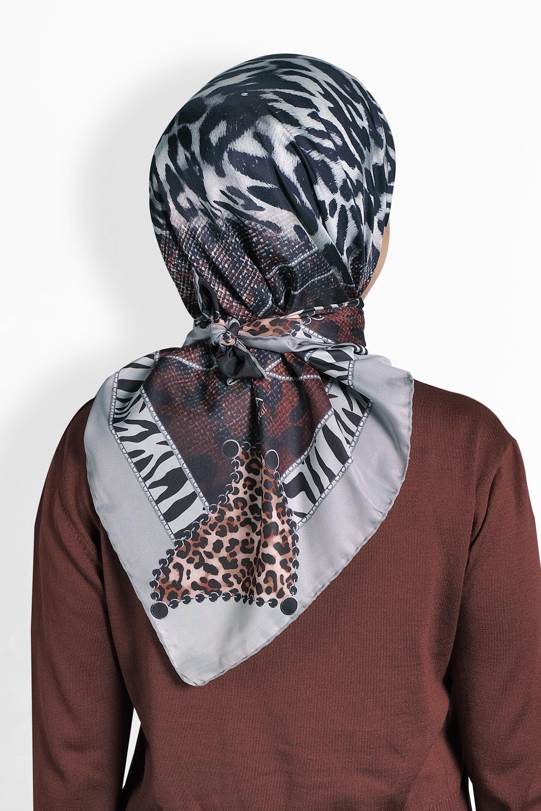 Hijab clothing GREY ALVİNA SCARF 8006 