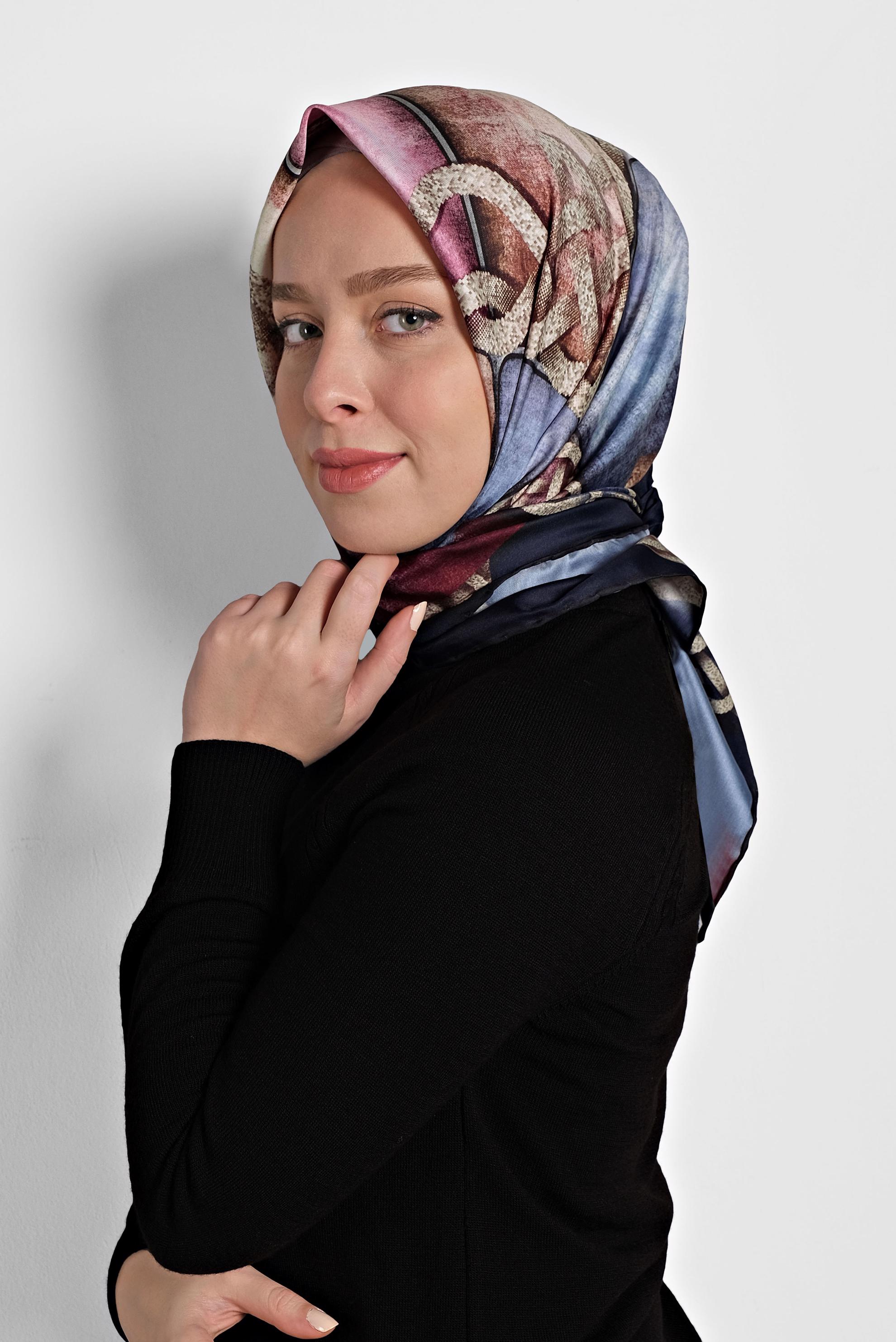 Hijab clothing NAVY BLUE ALVİNA SCARF 8007 