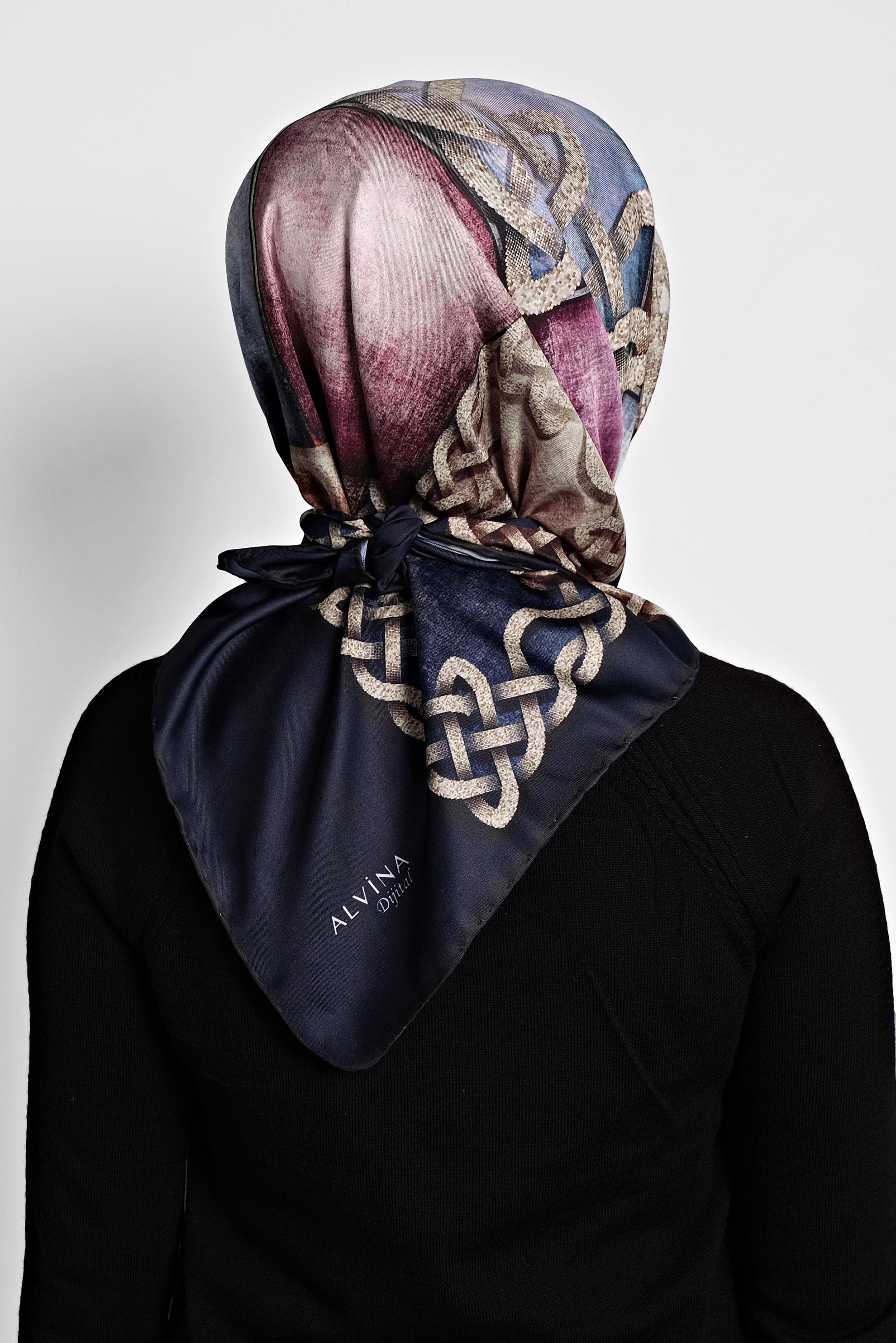 Hijab clothing NAVY BLUE ALVİNA SCARF 8007 