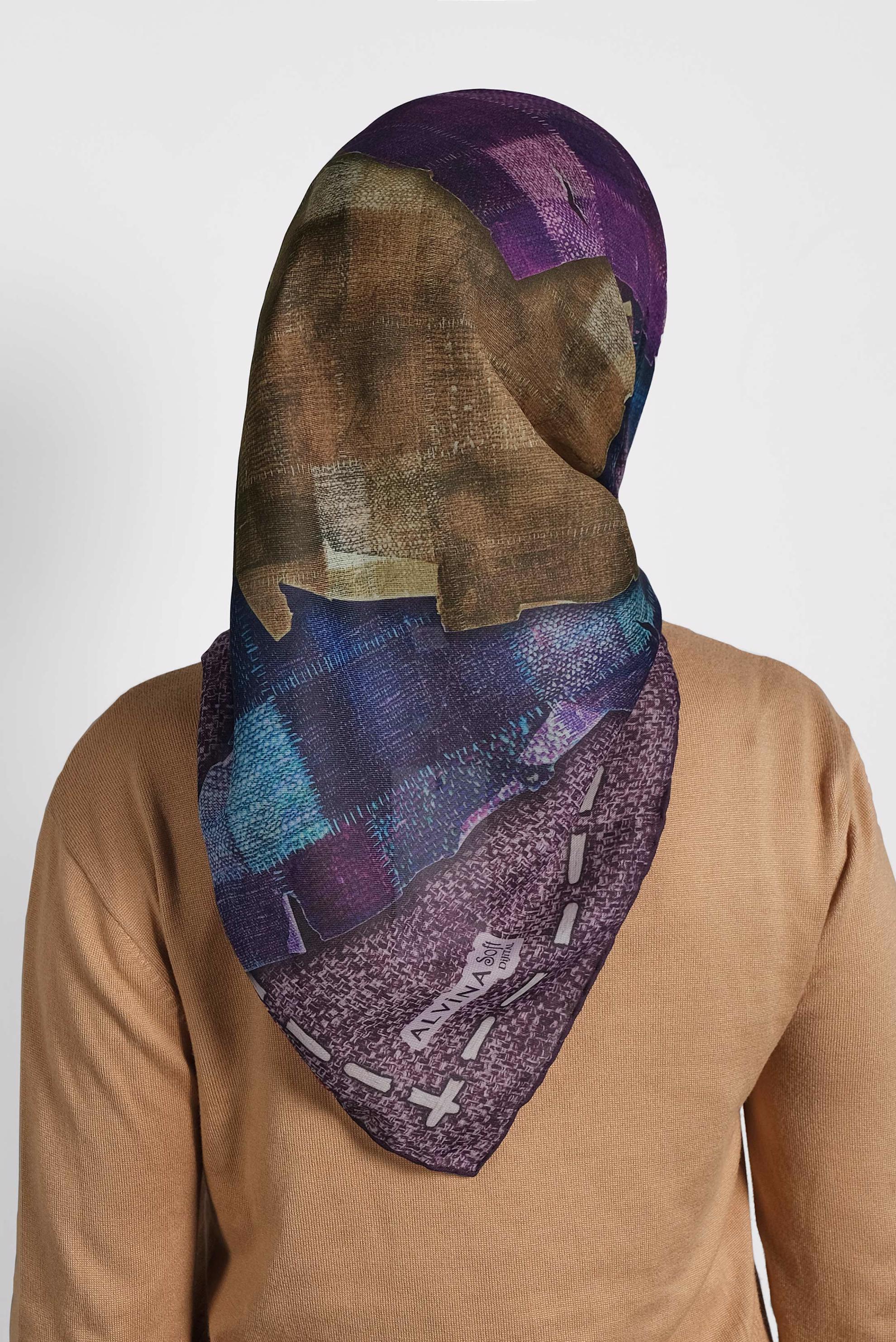 Tesettür giyim MÜRDÜM ALVİNA DİJİTAL EŞARP 8009 