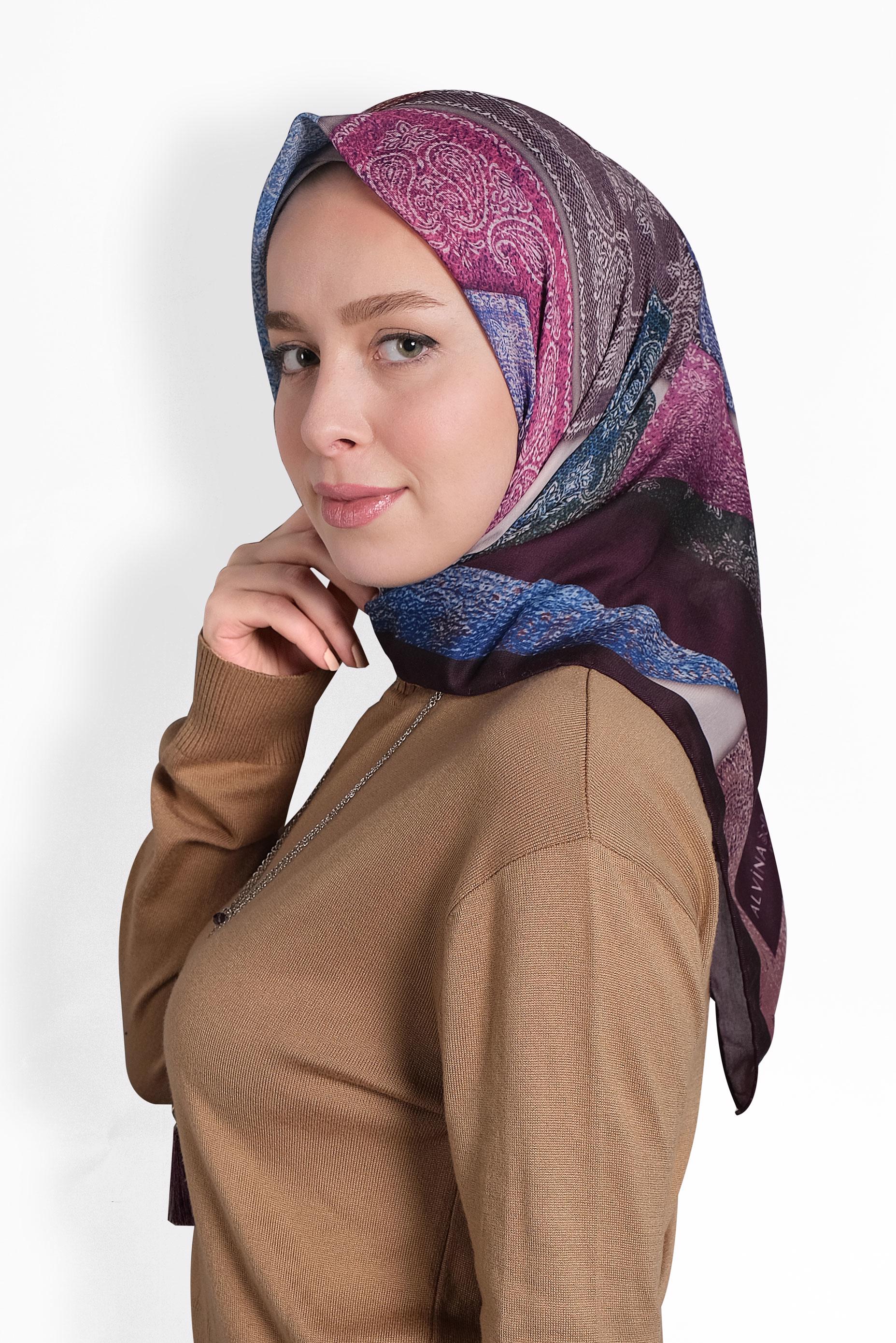 Hijab clothing DAMSON PATTERNED SCARF 8010 