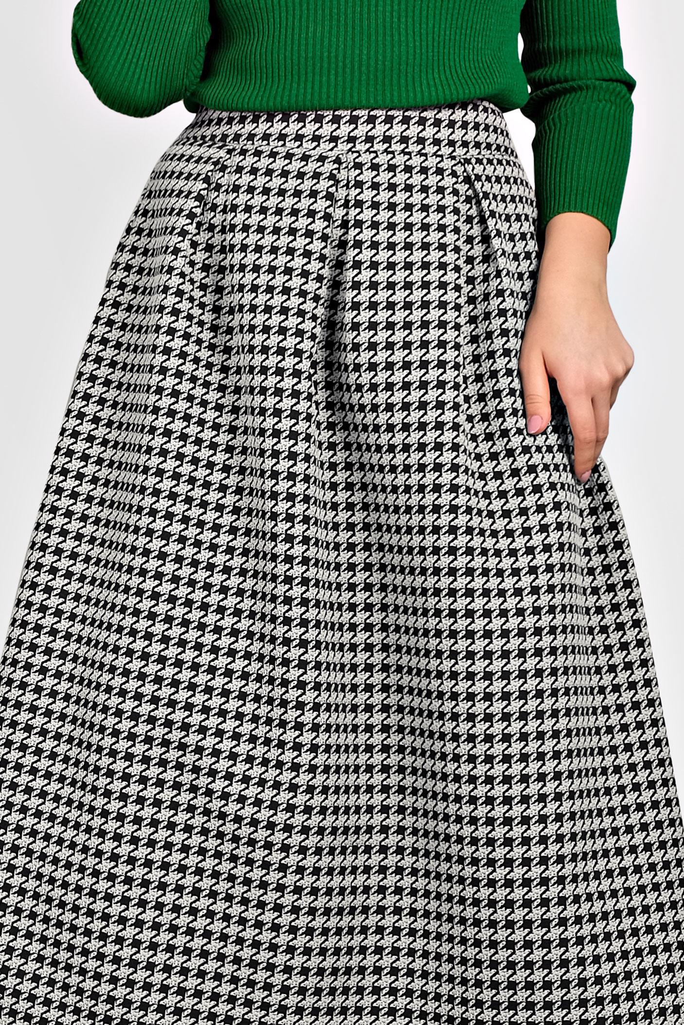 Hijab clothing BLACK HOUNDSTOOTH SKIRT 60044