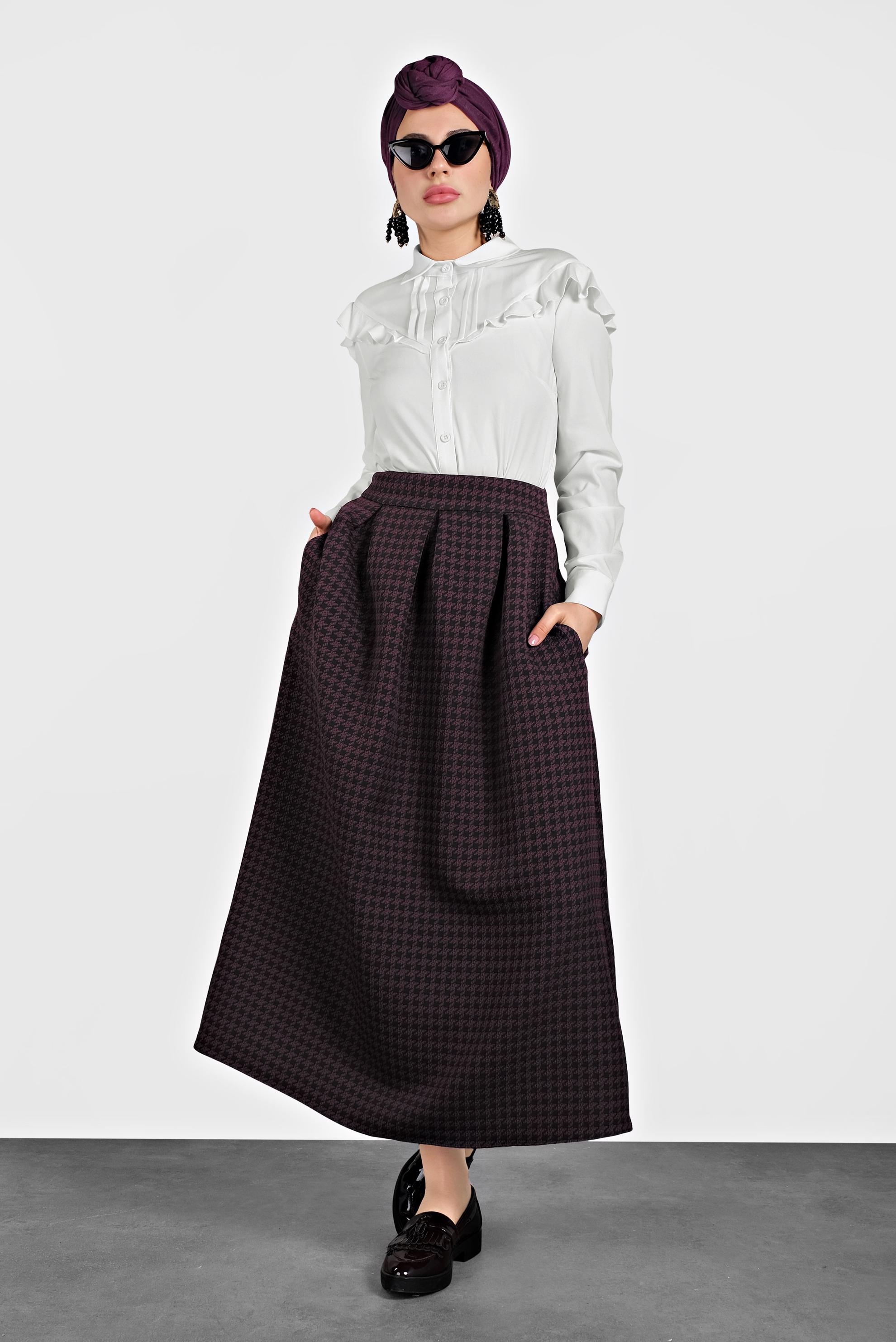 Hijab clothing DAMSON HOUNDSTOOTH SKIRT 60044