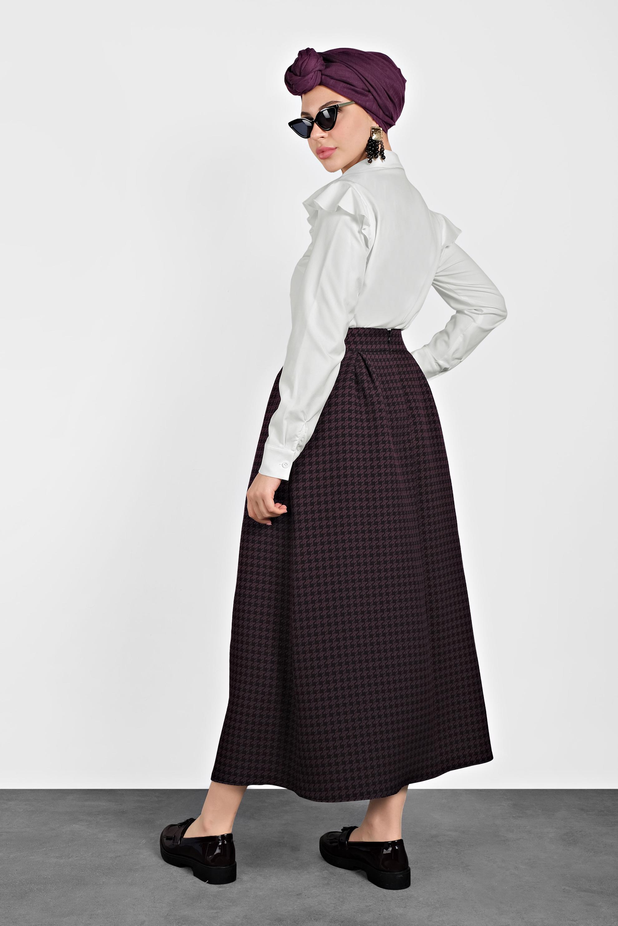 Hijab clothing DAMSON HOUNDSTOOTH SKIRT 60044