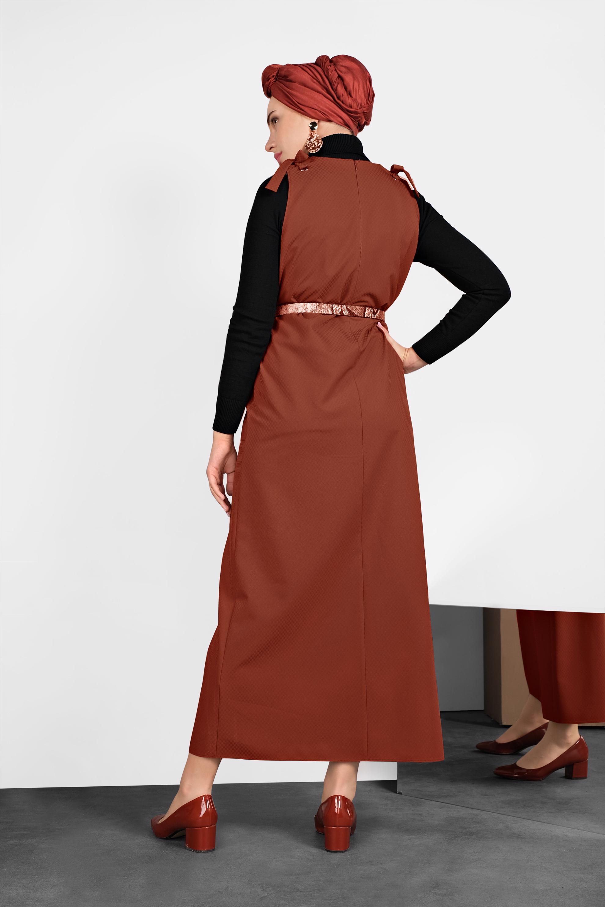 Tesettür giyim TABA OMUZLARI BAĞCIKLI JİLE 40414