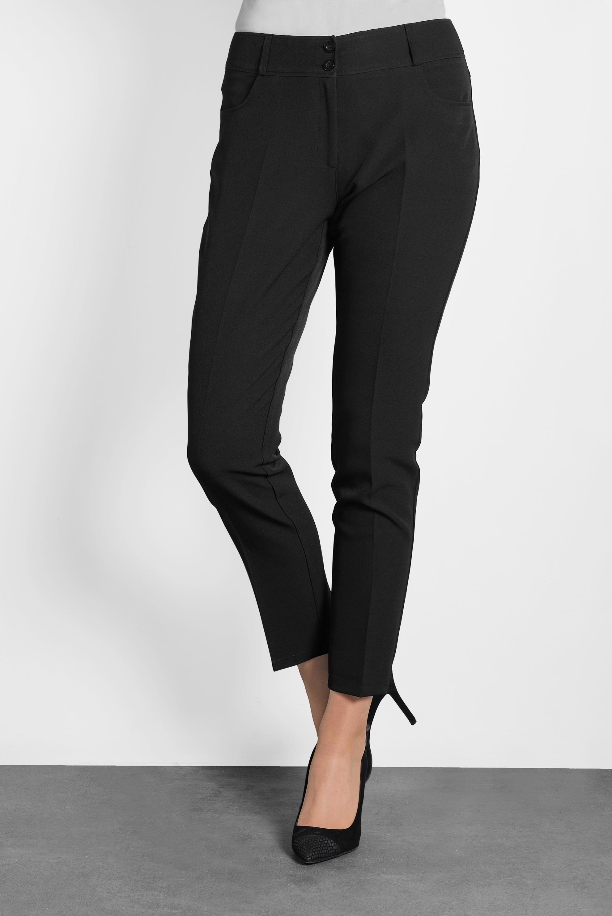 Tesettür giyim SİYAH DÜĞMELİ HAVUÇ PANTOLON 70009