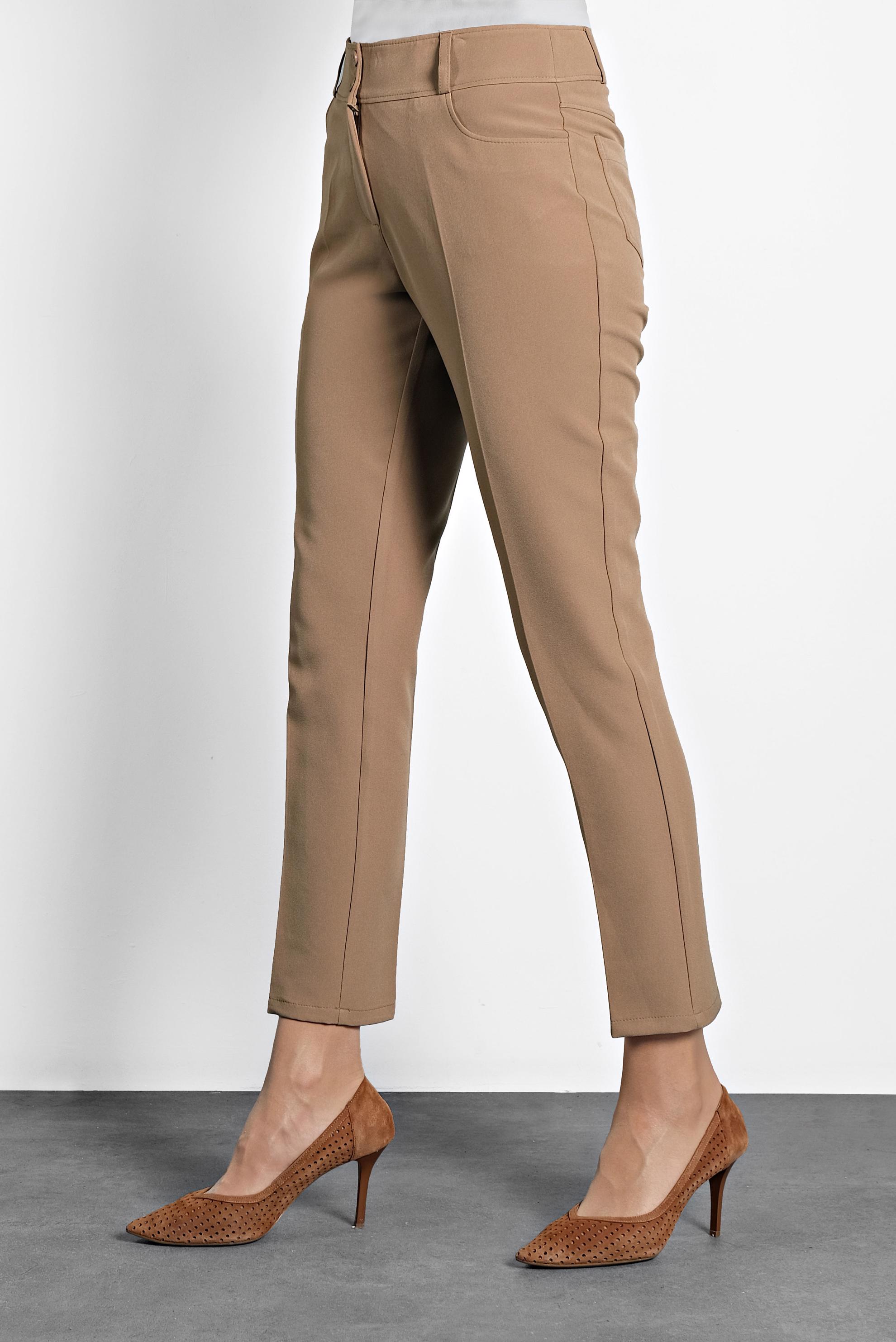 Tesettür giyim BEJ DÜĞMELİ HAVUÇ PANTOLON 70009