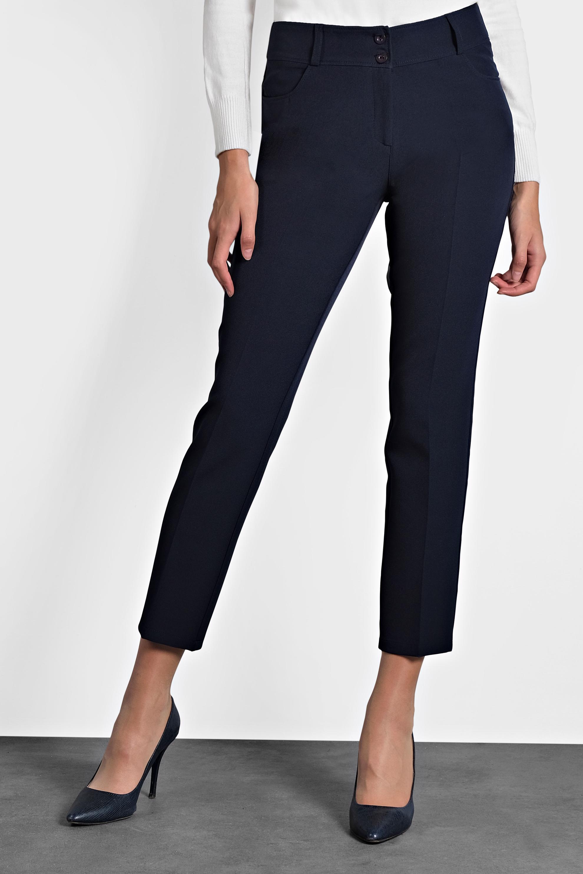 Tesettür giyim LACİVERT DÜĞMELİ HAVUÇ PANTOLON 70009