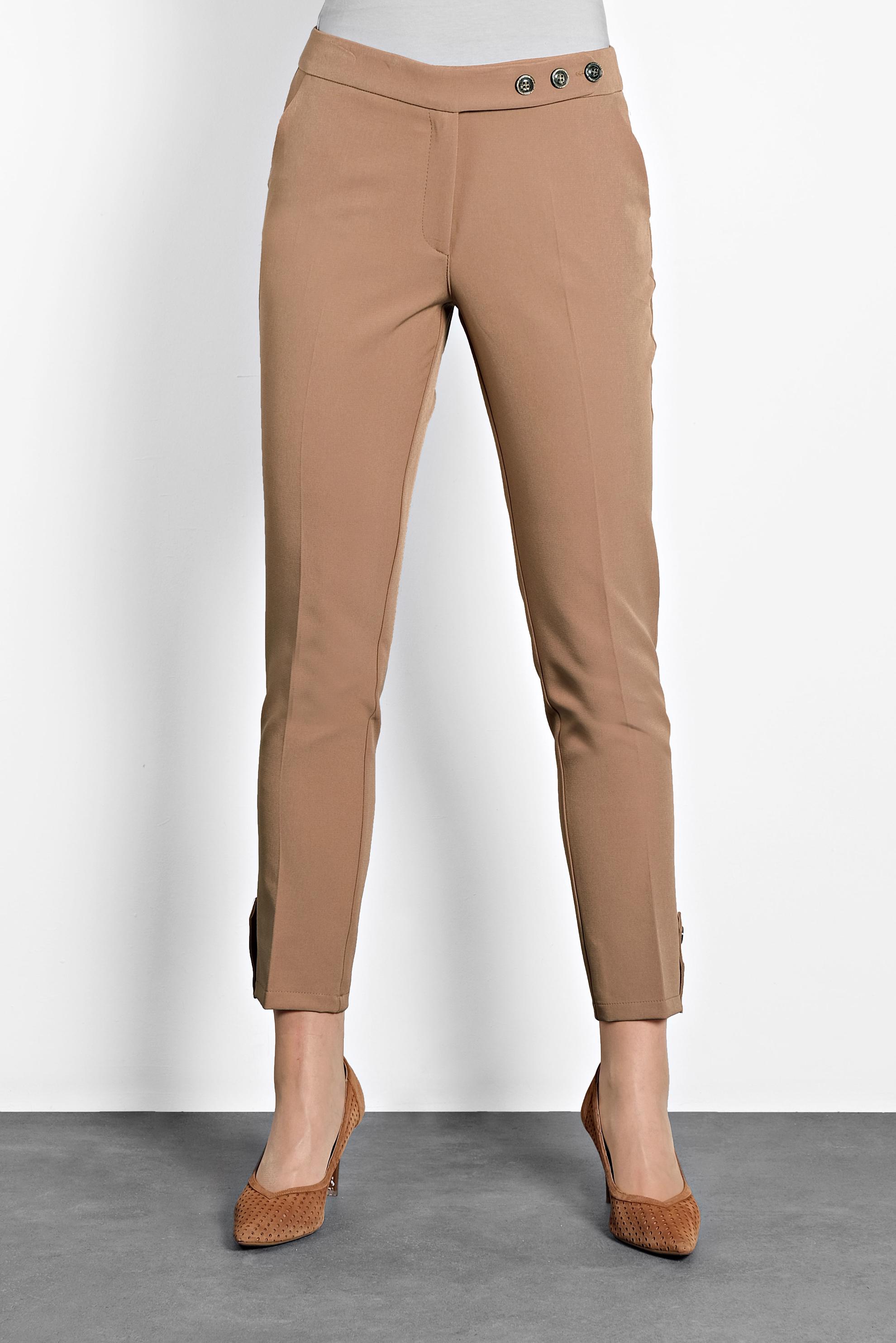 Tesettür giyim BEJ DÜĞMELİ ARA BEL PANTOLON 70013 