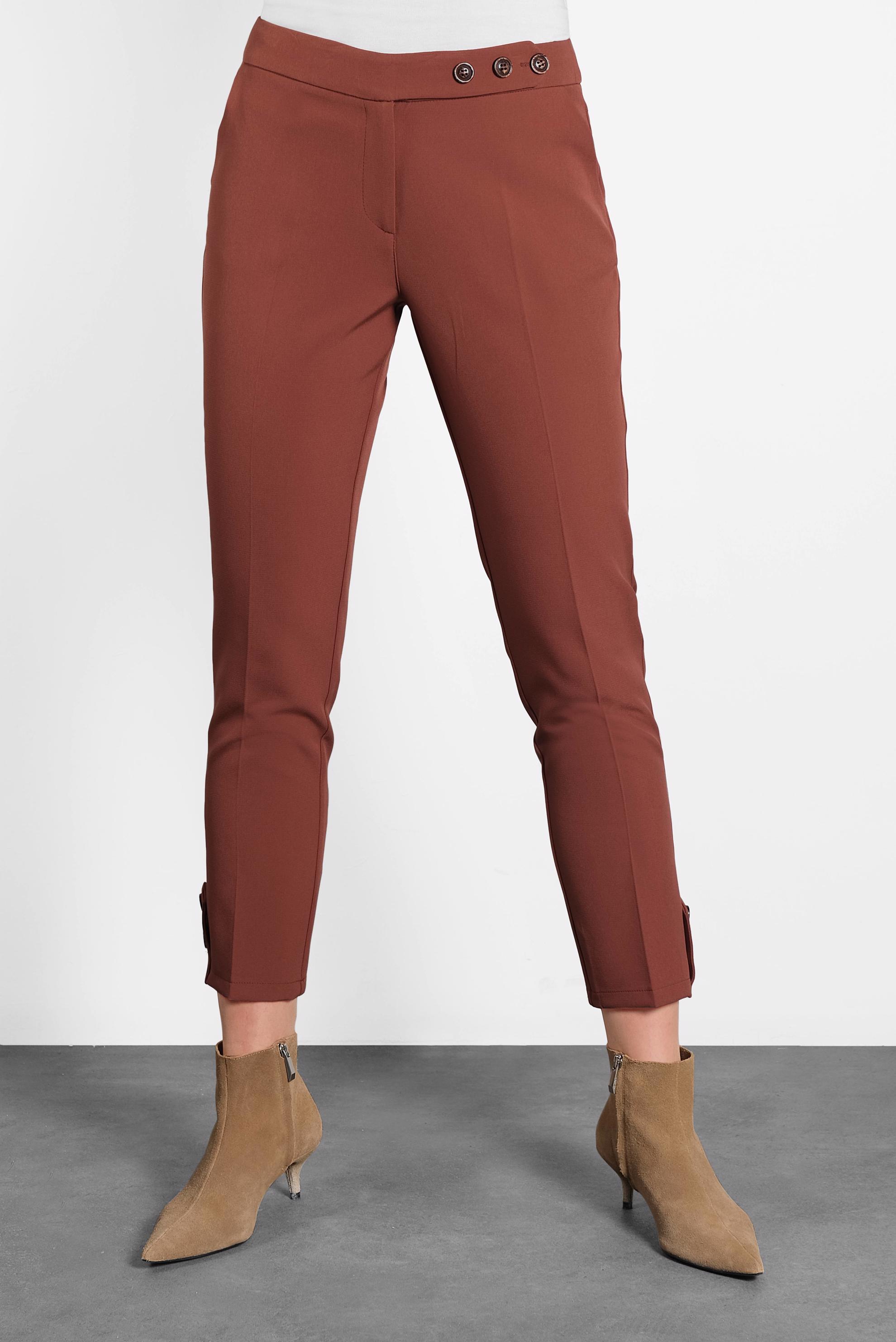 Tesettür giyim TURUNCU DÜĞMELİ ARA BEL PANTOLON 70013 