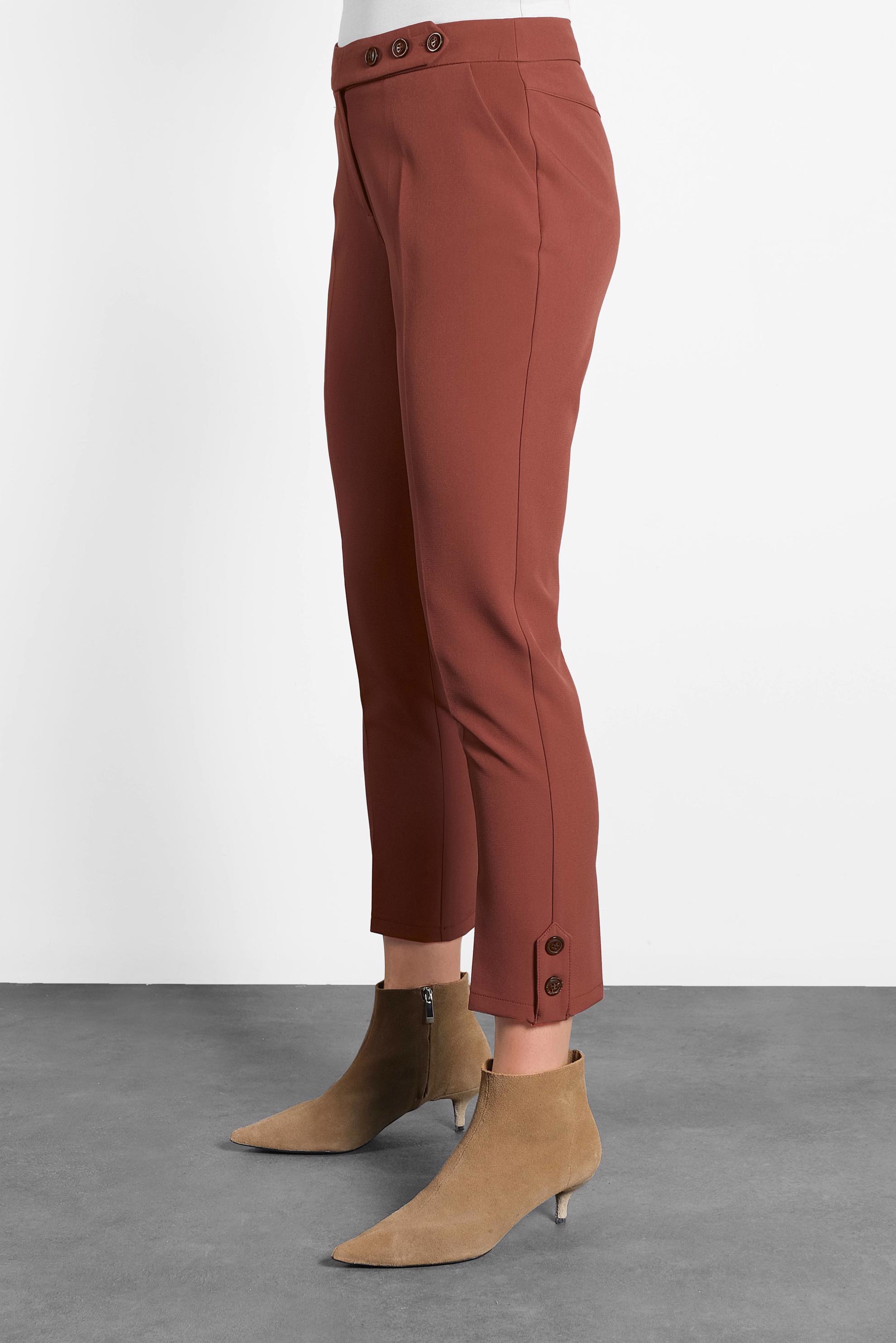 Tesettür giyim TURUNCU DÜĞMELİ ARA BEL PANTOLON 70013 