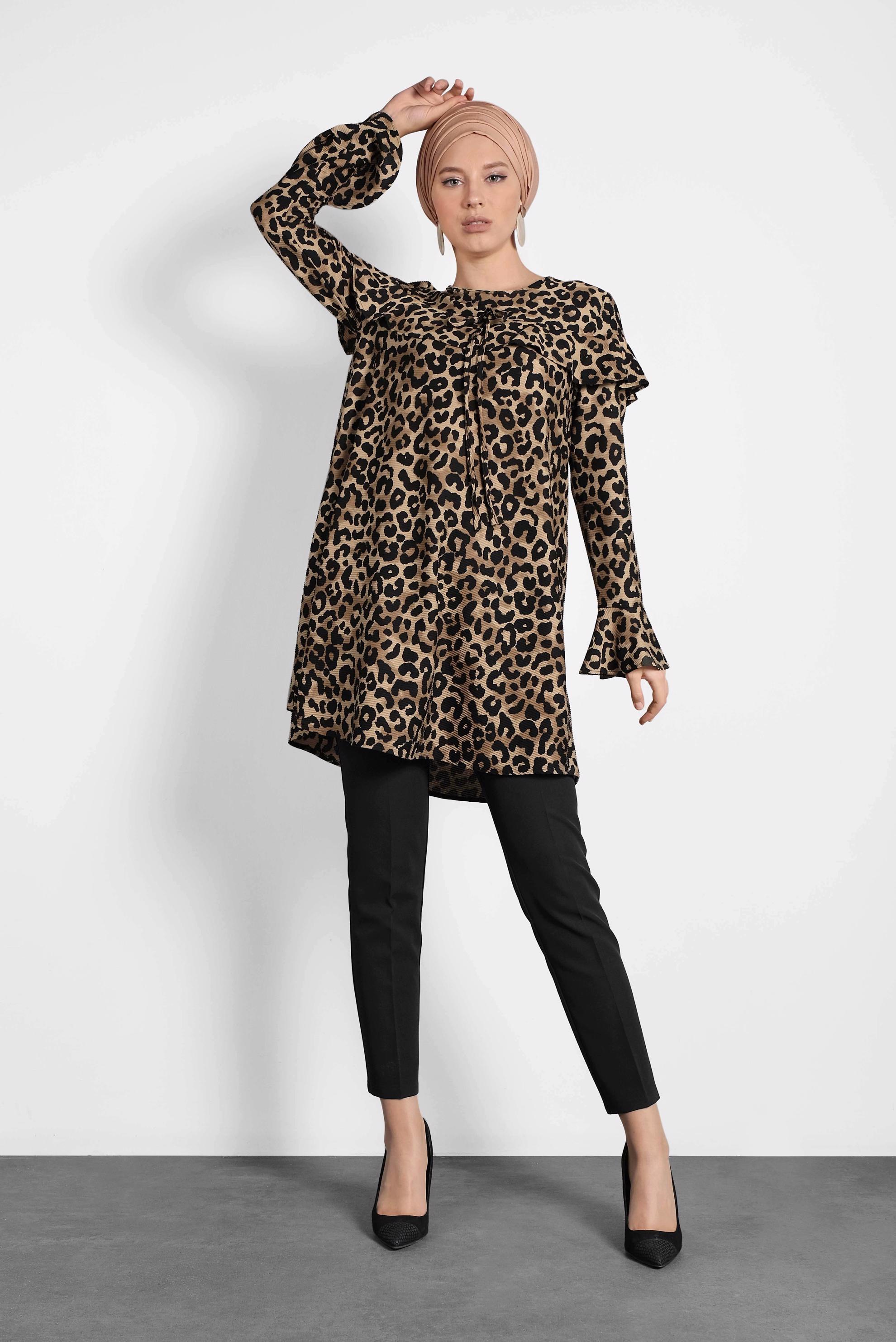 Tesettür giyim SİYAH DAR PAÇA ARA BEL PANTOLON 70016