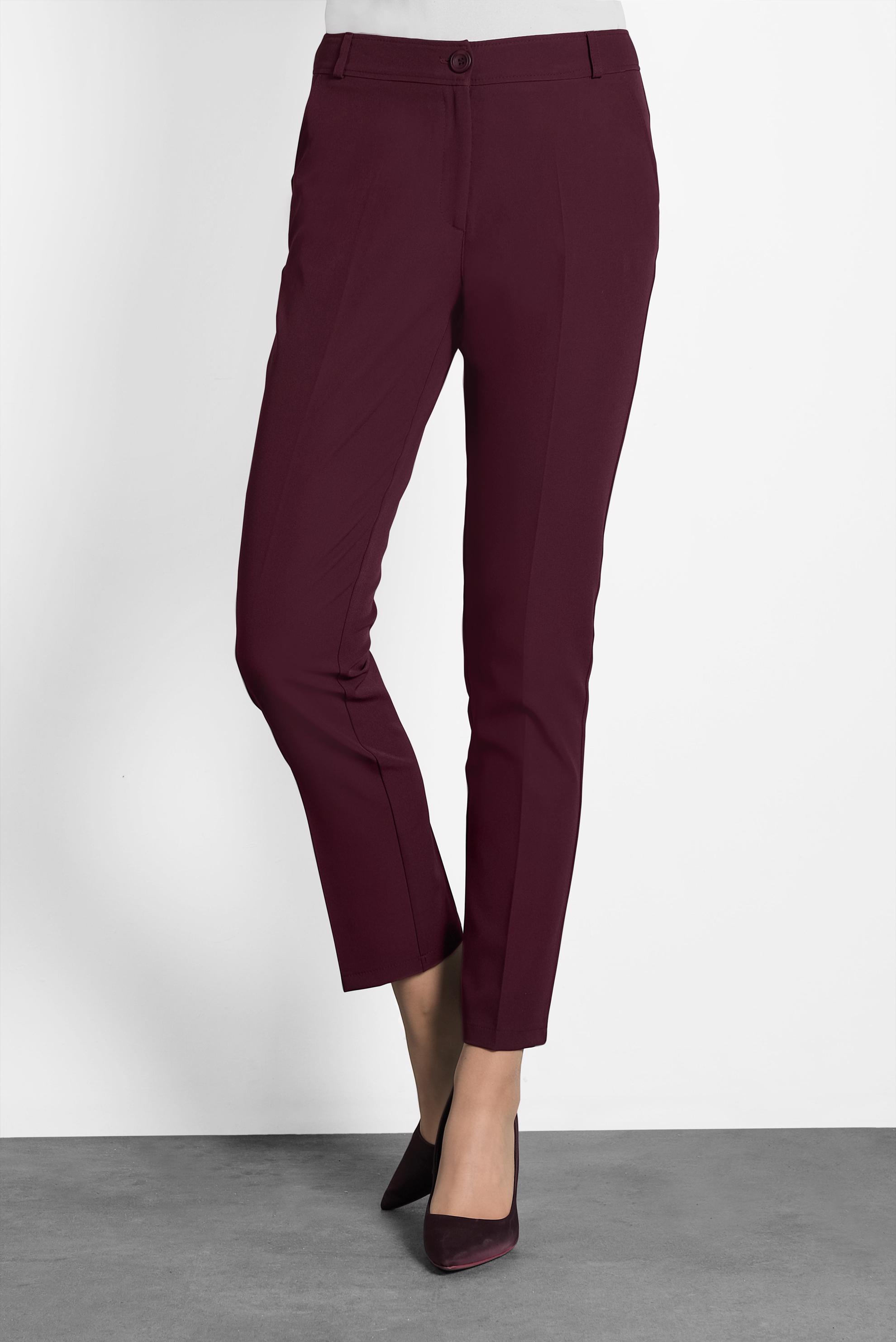 Tesettür giyim BORDO DAR PAÇA ARA BEL PANTOLON 70016