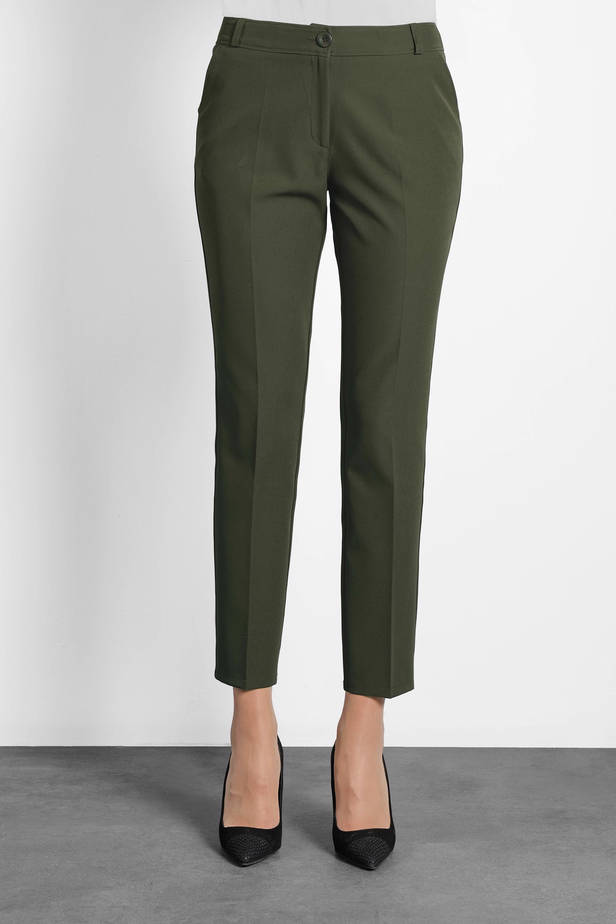 Tesettür giyim HAKİ DAR PAÇA ARA BEL PANTOLON 70016