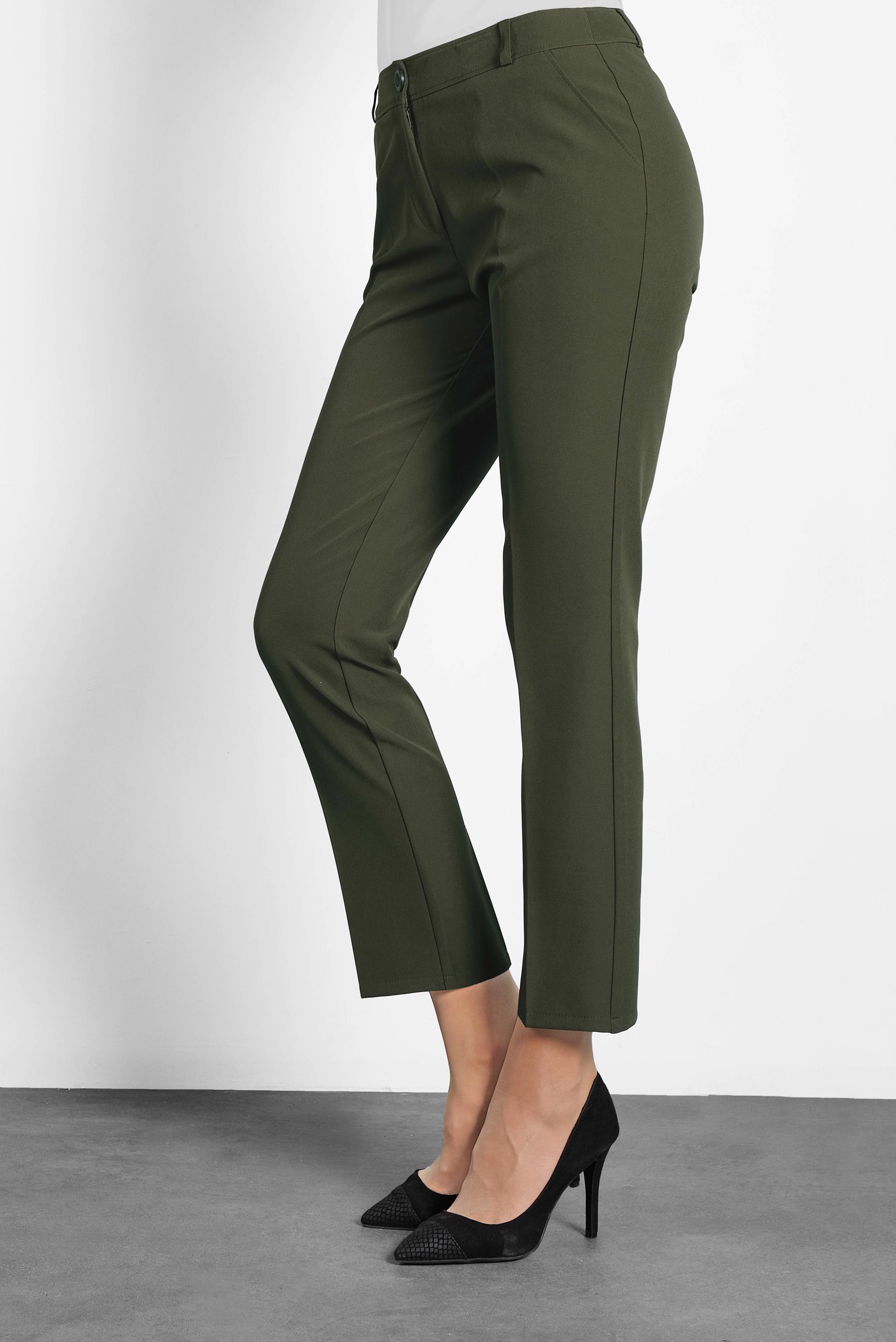 Tesettür giyim HAKİ DAR PAÇA ARA BEL PANTOLON 70016