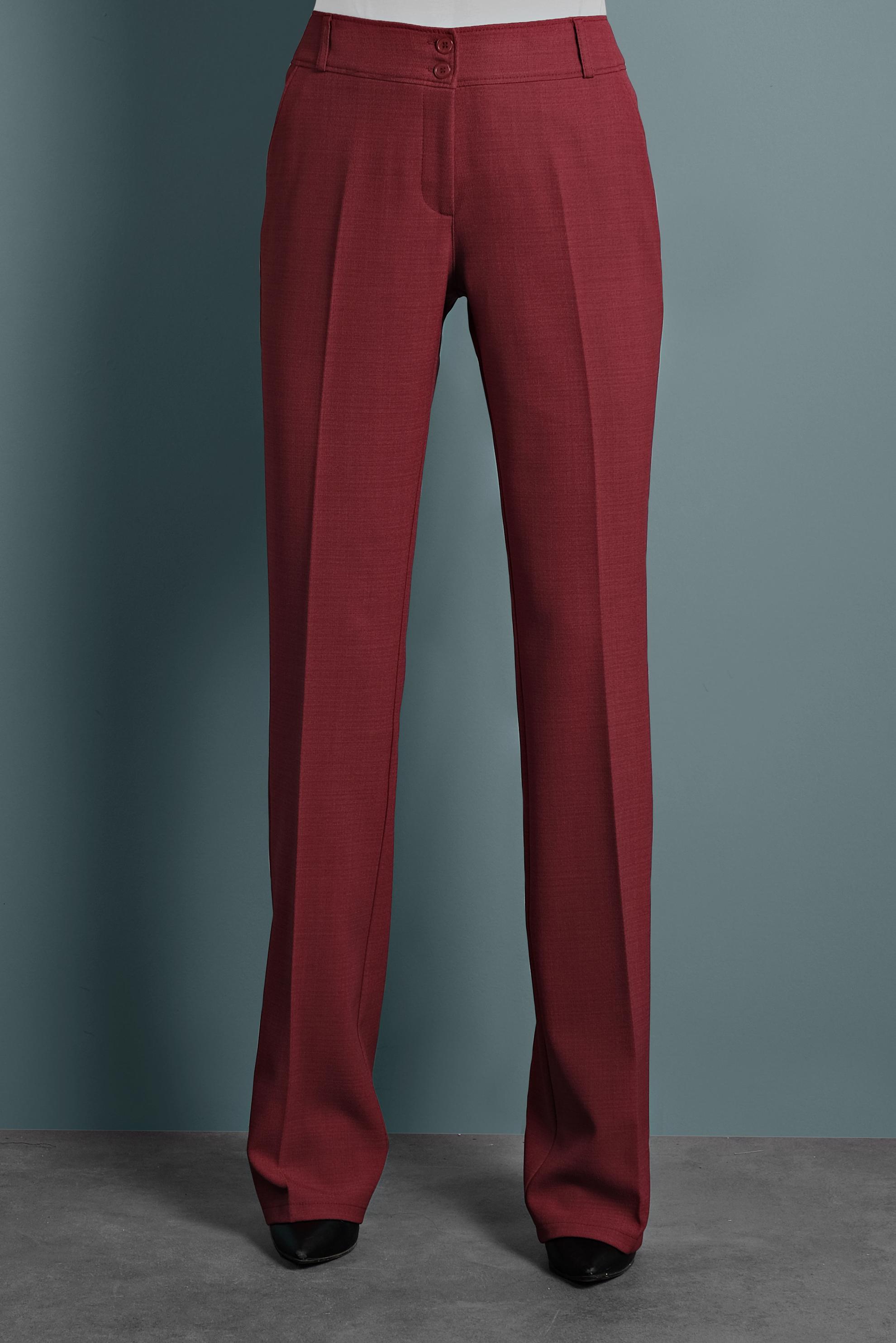 Tesettür giyim KIRMIZI BOL PAÇA DÜĞMELİ PANTOLON 70017