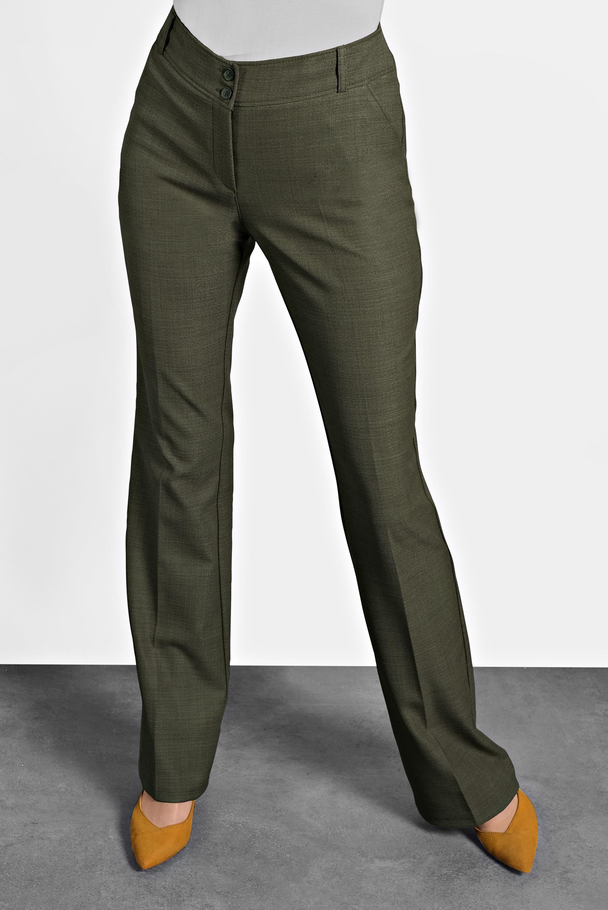 Tesettür giyim HAKİ BOL PAÇA DÜĞMELİ PANTOLON 70017