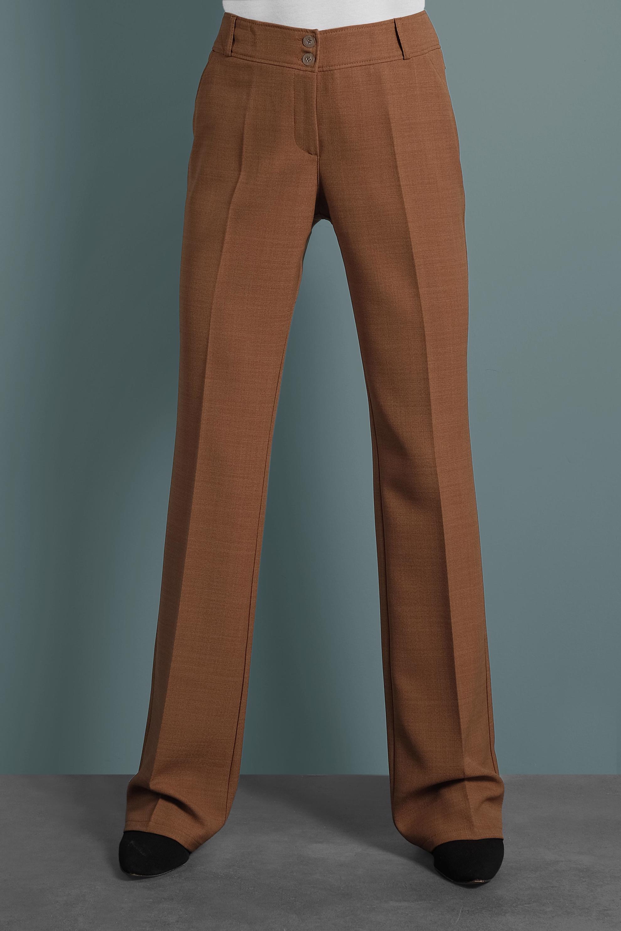 Hijab clothing BROWN BUTTONED WIDE-LEG PANTS 70017