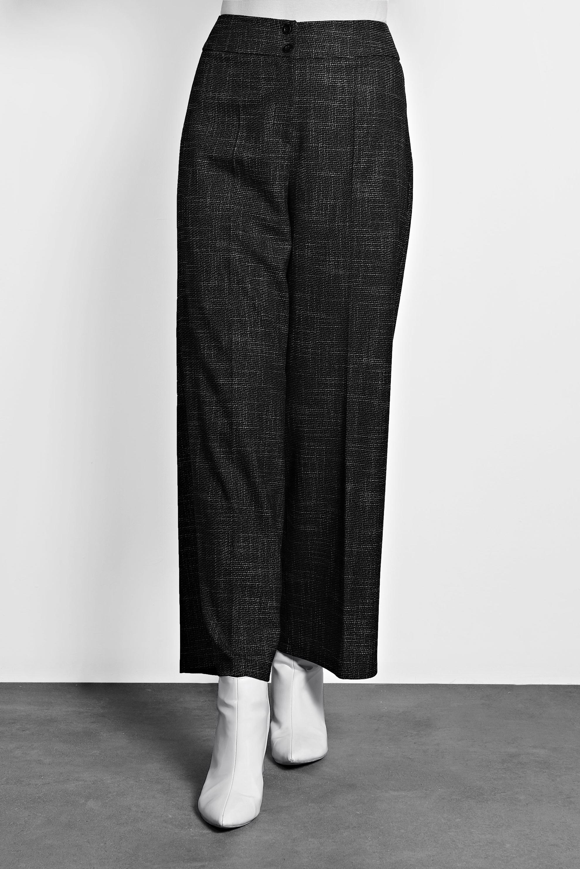 Tesettür giyim SİYAH DÜĞMELİ BOL PAÇA PANTOLON 70018