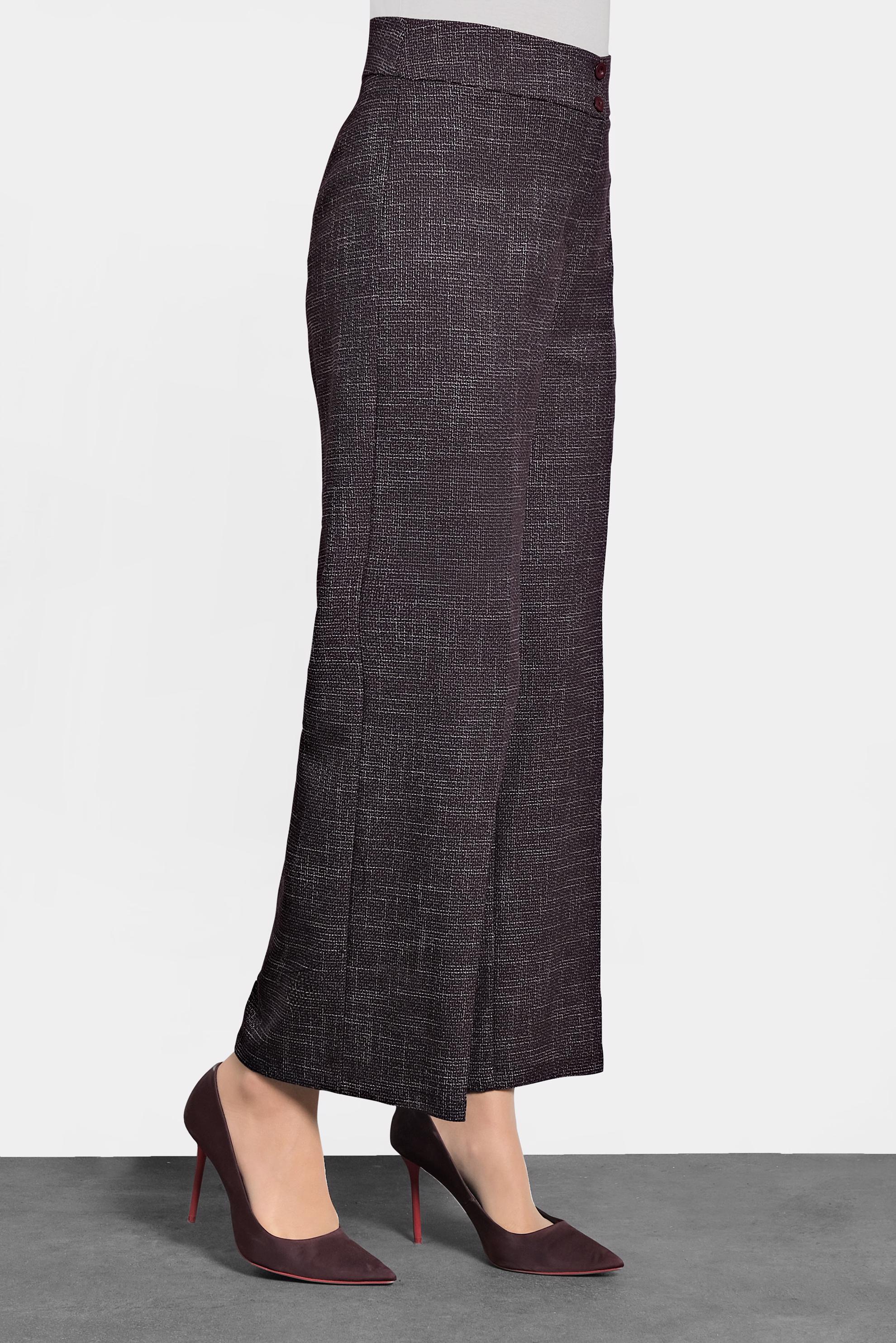 Tesettür giyim BORDO DÜĞMELİ BOL PAÇA PANTOLON 70018