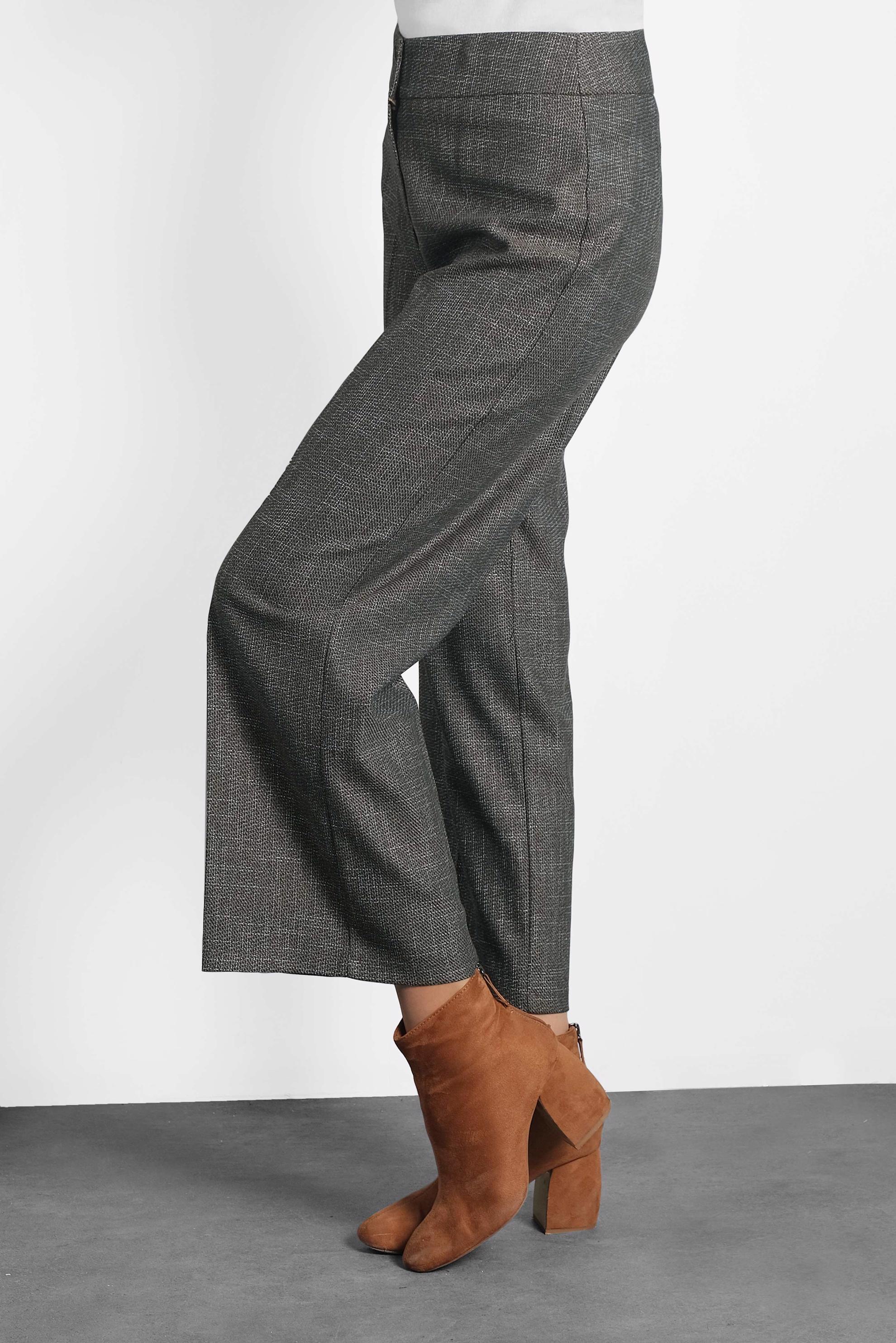 Tesettür giyim VİZON DÜĞMELİ BOL PAÇA PANTOLON 70018