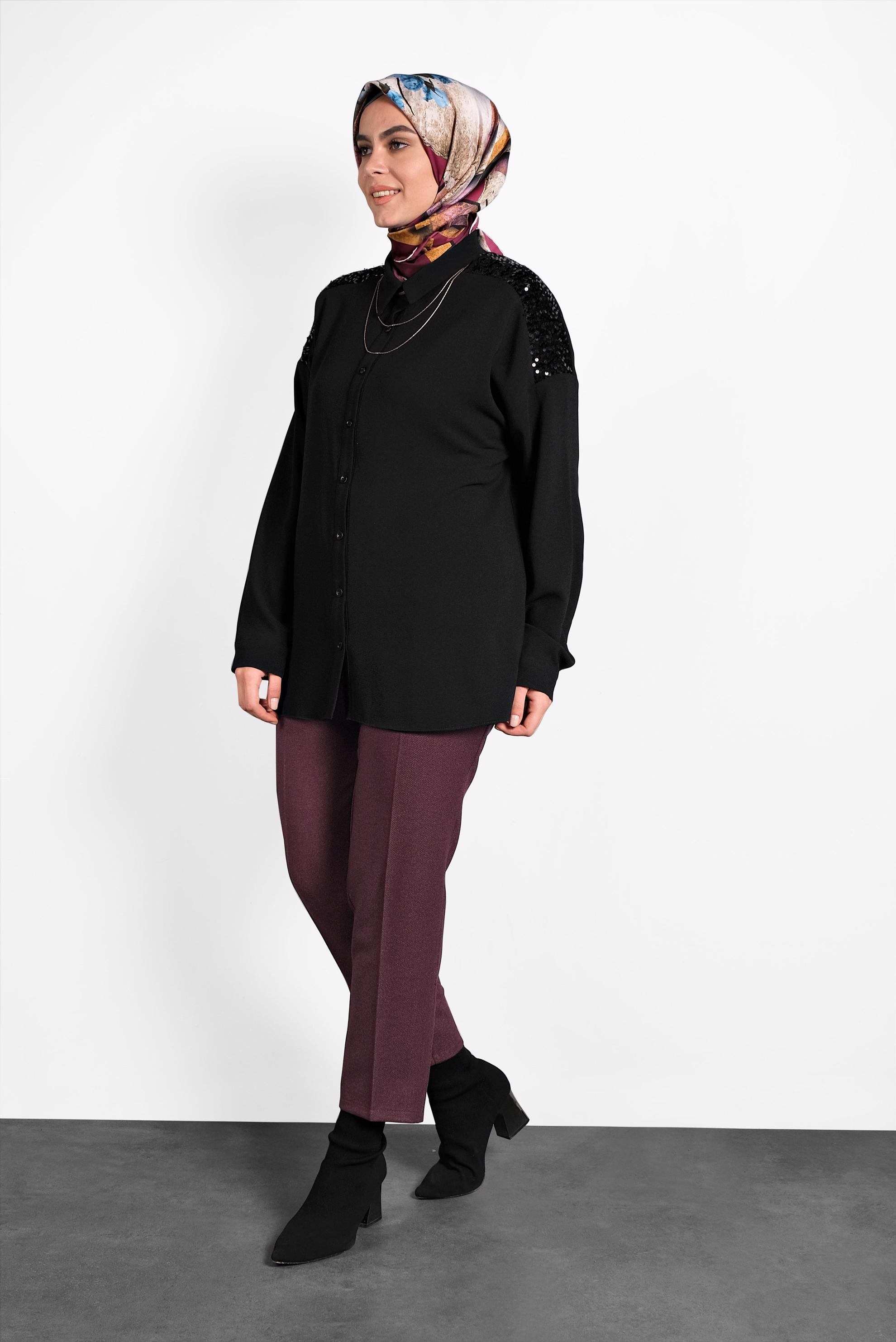 Hijab clothing DAMSON HIGH-WAISTED CARROT CUT PANTS 70019 