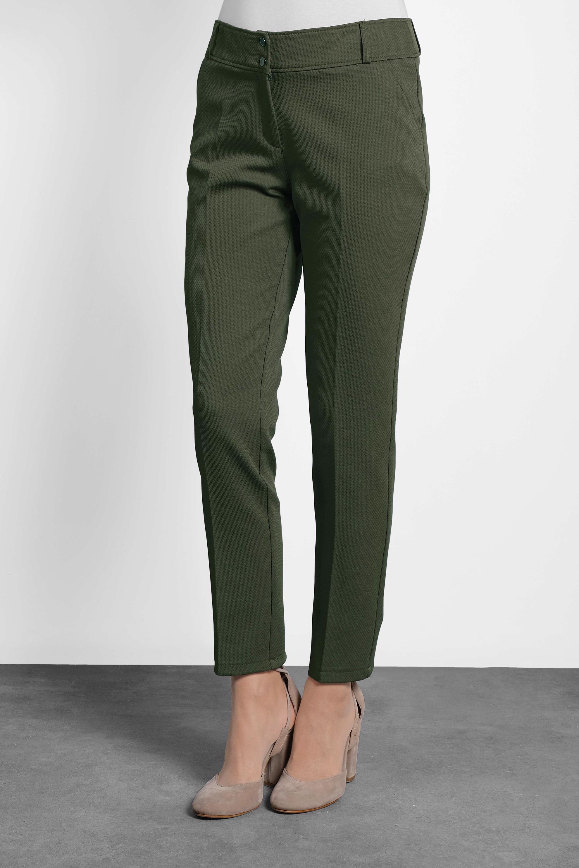 Tesettür giyim YEŞİL DÜĞMELİ DAR PAÇA PANTOLON 70022 