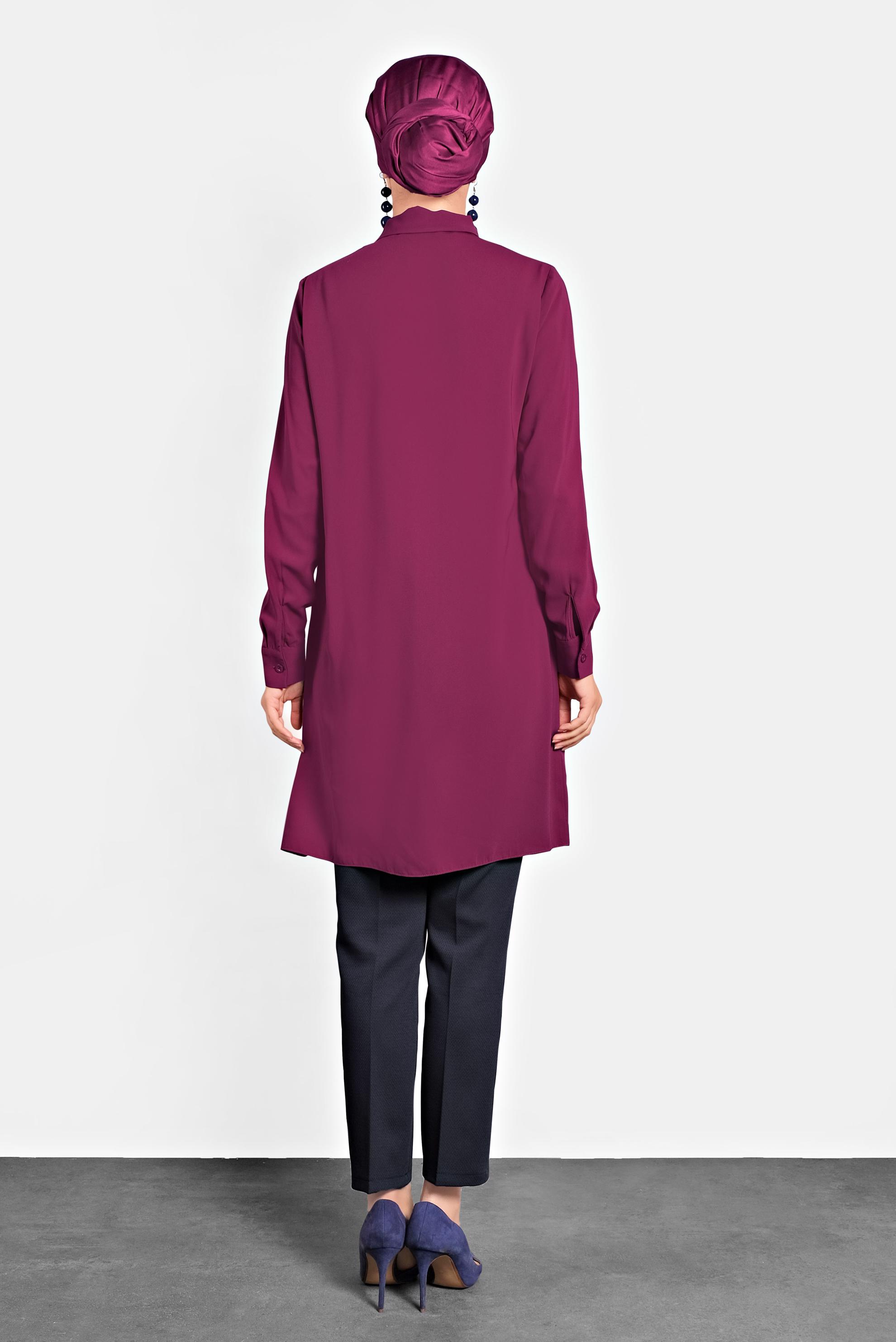 Tesettür giyim LACİVERT DÜĞMELİ DAR PAÇA PANTOLON 70022 