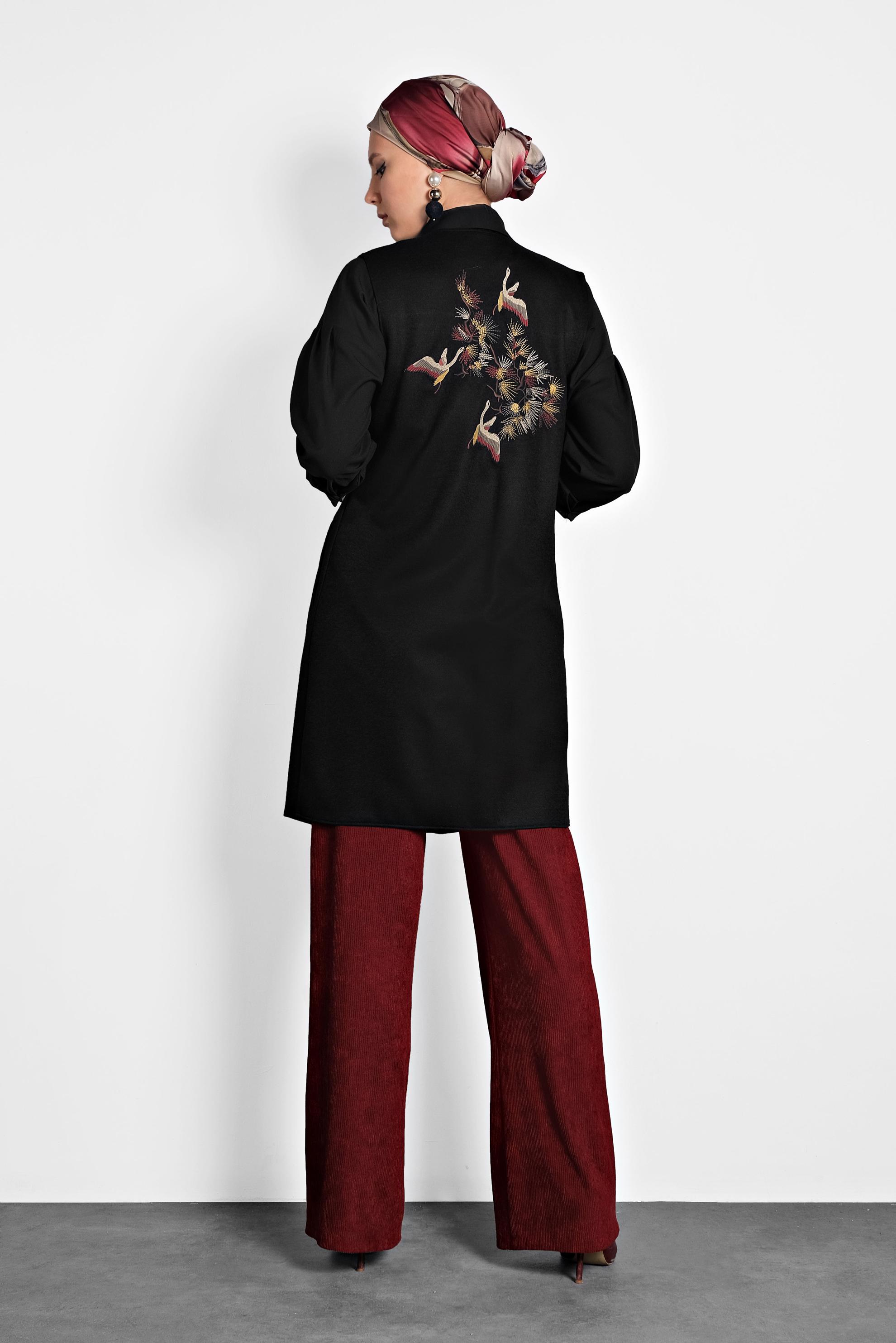 Tesettür giyim BORDO FİTİLLİ KADİFE PANTOLON 70026